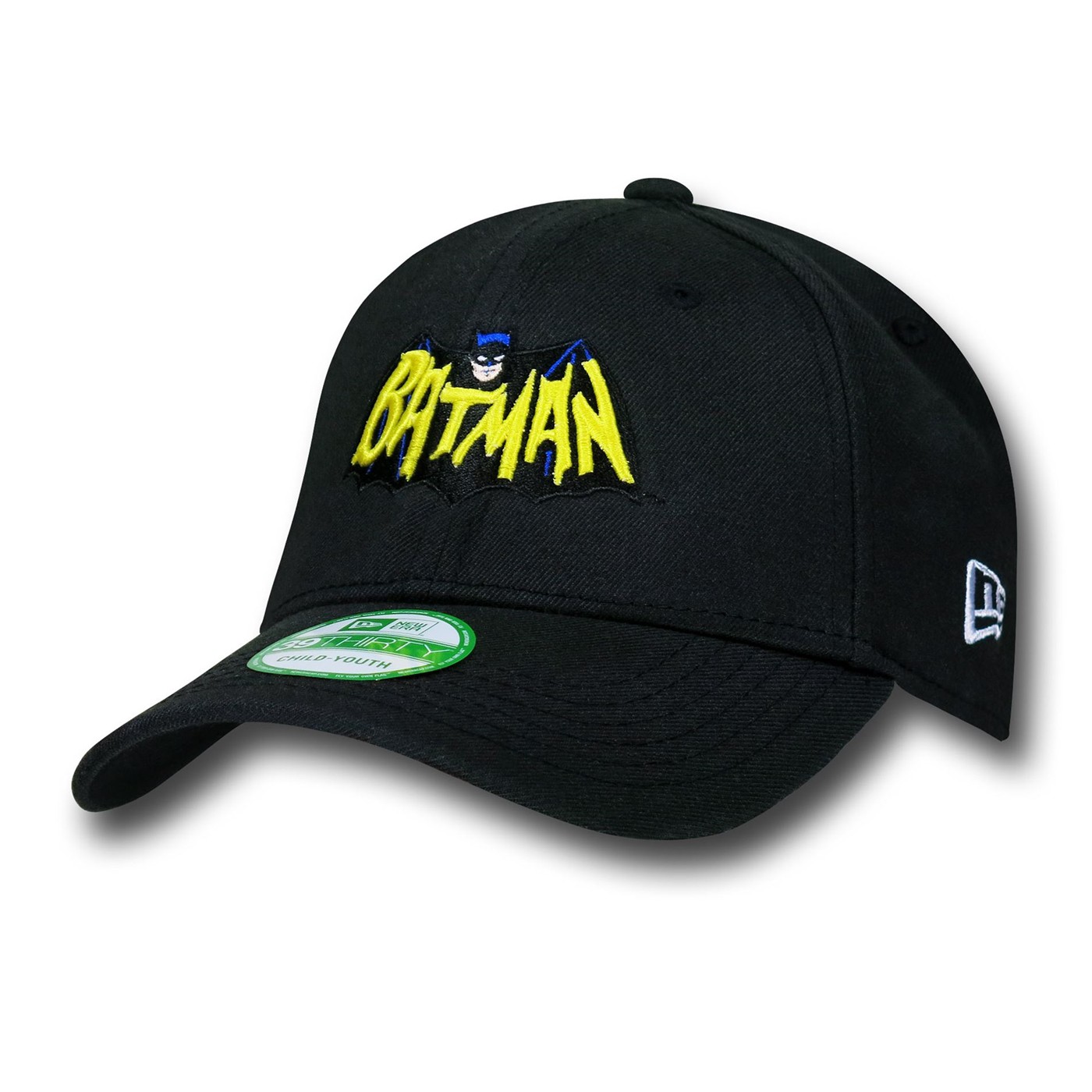 Batman Retro Logo Kids 39Thirty Hat, Black