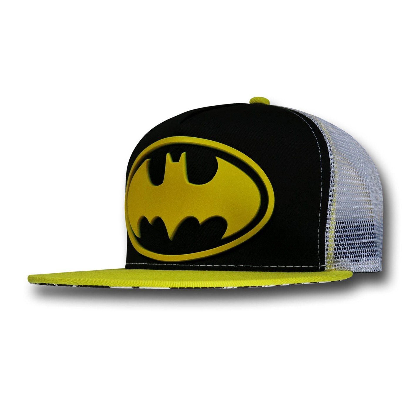 Batman Rubber Patch Sublimated Brim Cap, Yellow