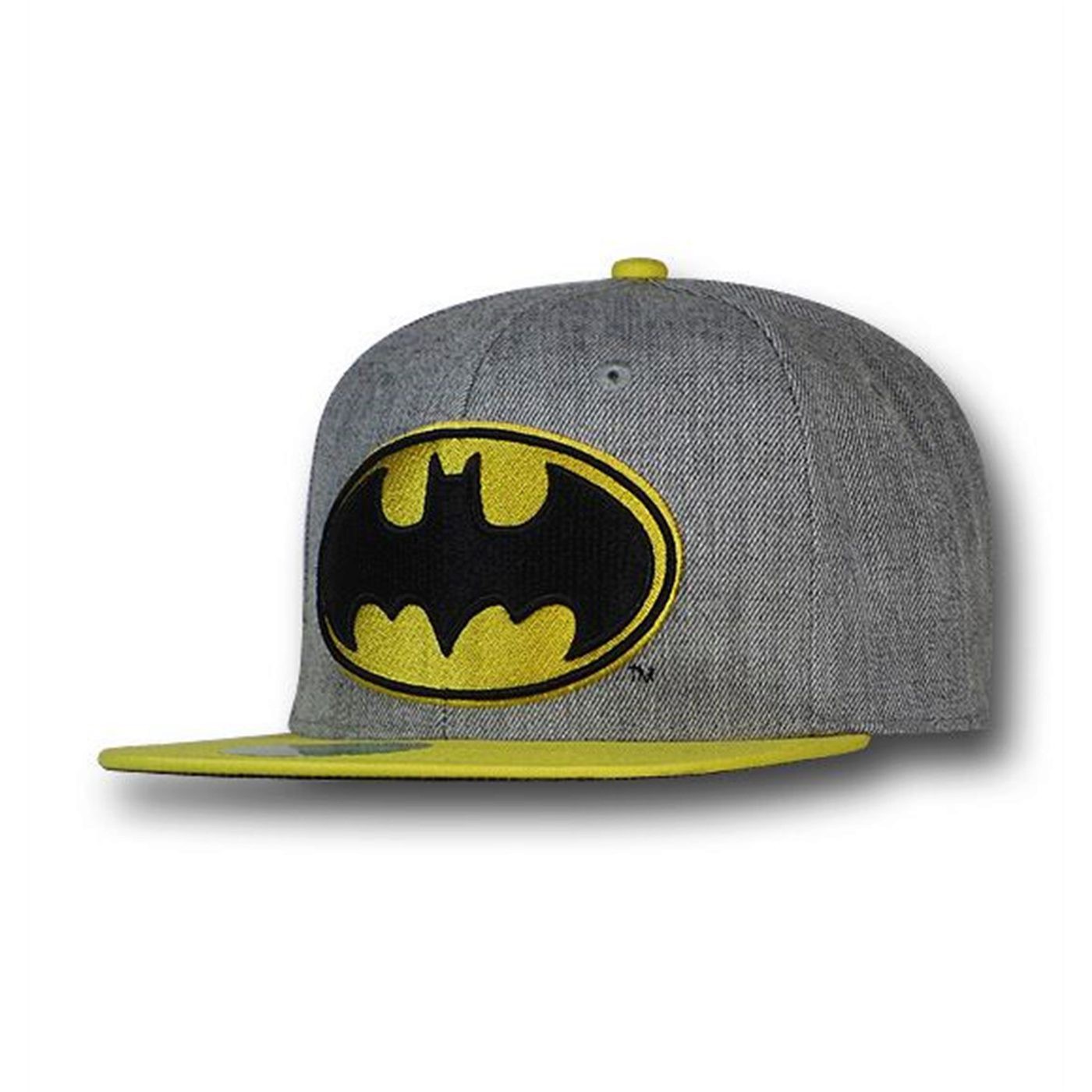 Batman Symbol Heather Grey Adjustable Hat, Grey
