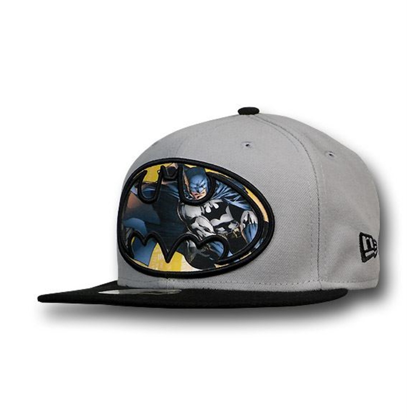Batman Symbol Stalker Flat Bill 59Fifty Hat, Beige