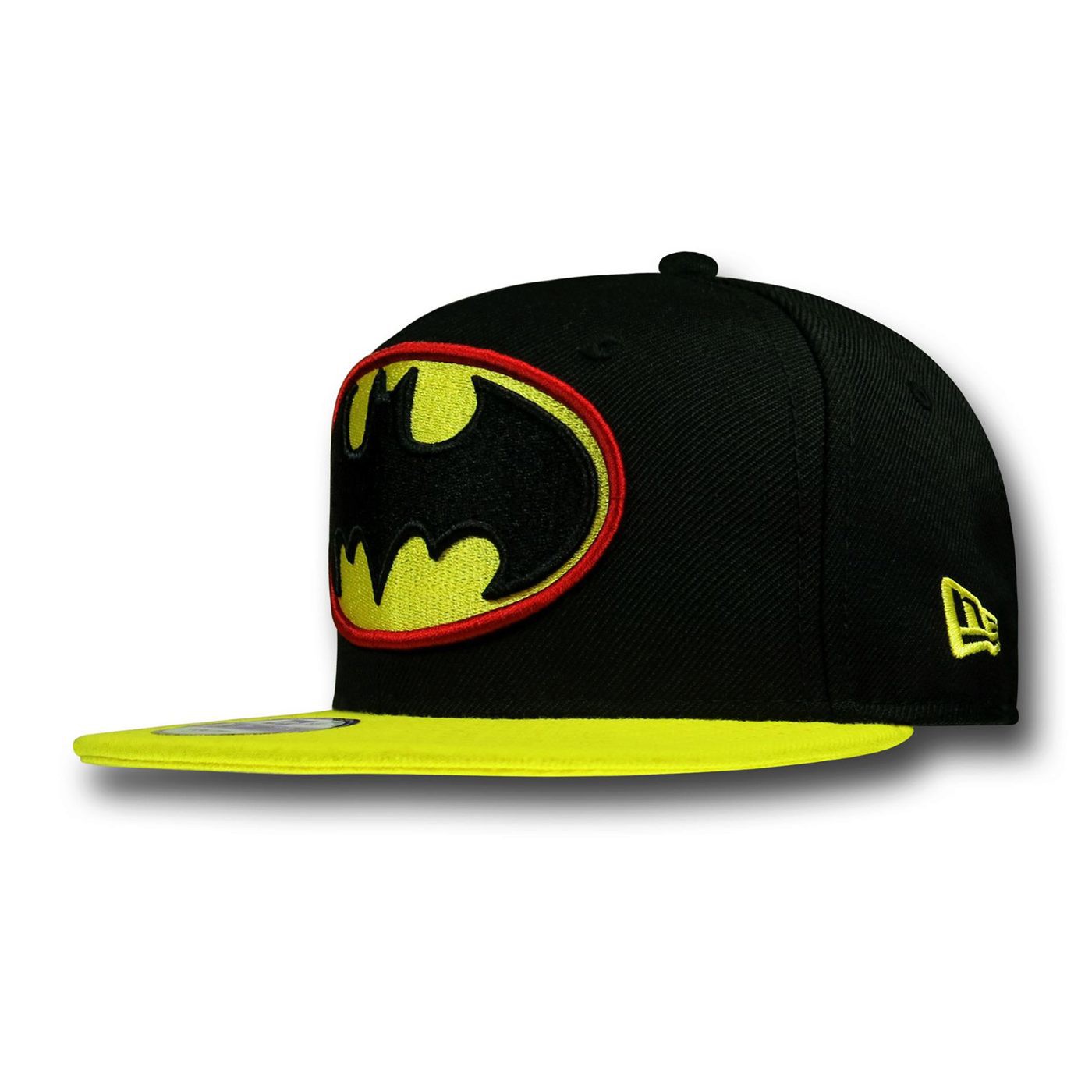 Batman Red Outline Symbol Kids Black 9Fifty Hat, Black