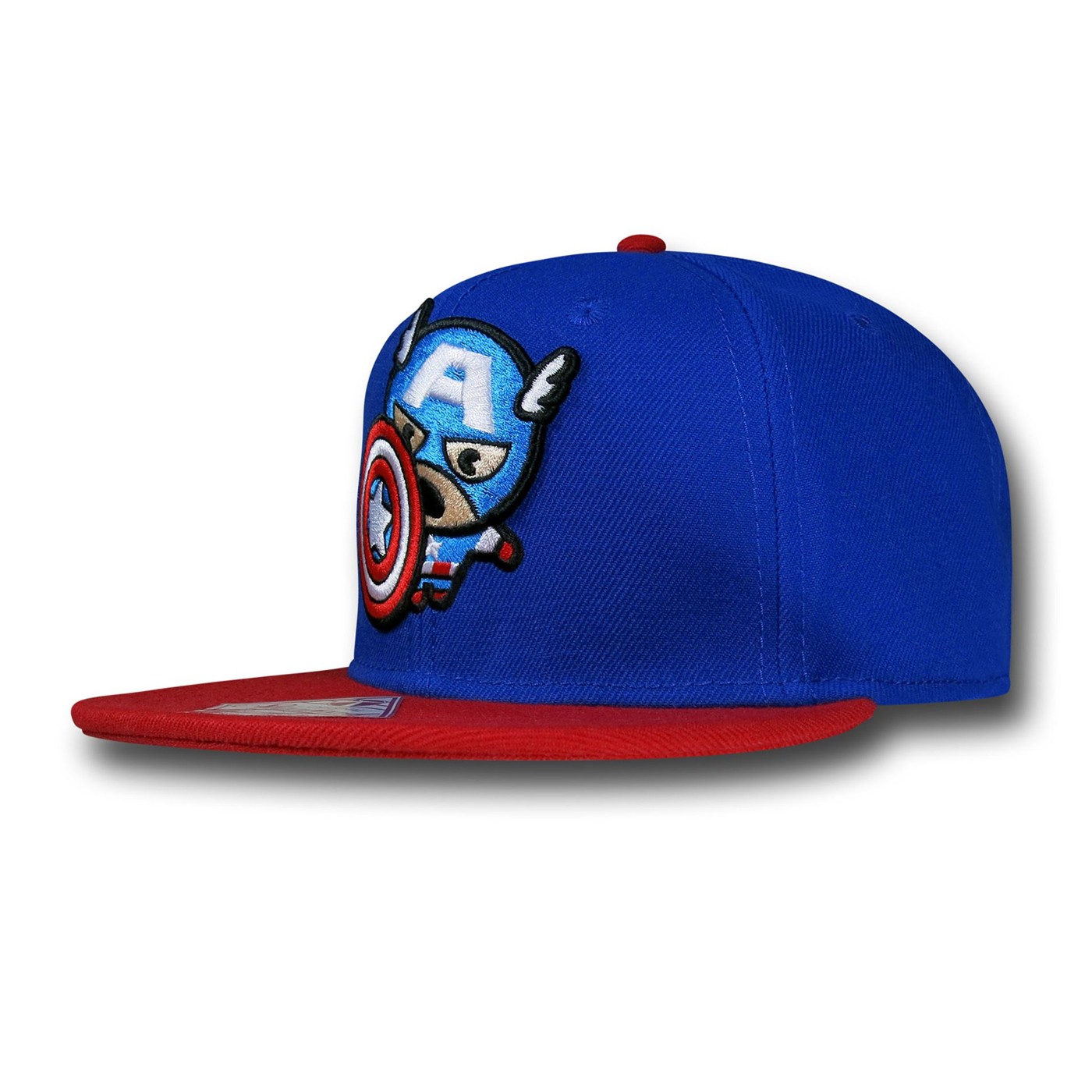 Captain America Kawaii Blue Snapback Cap, Blue