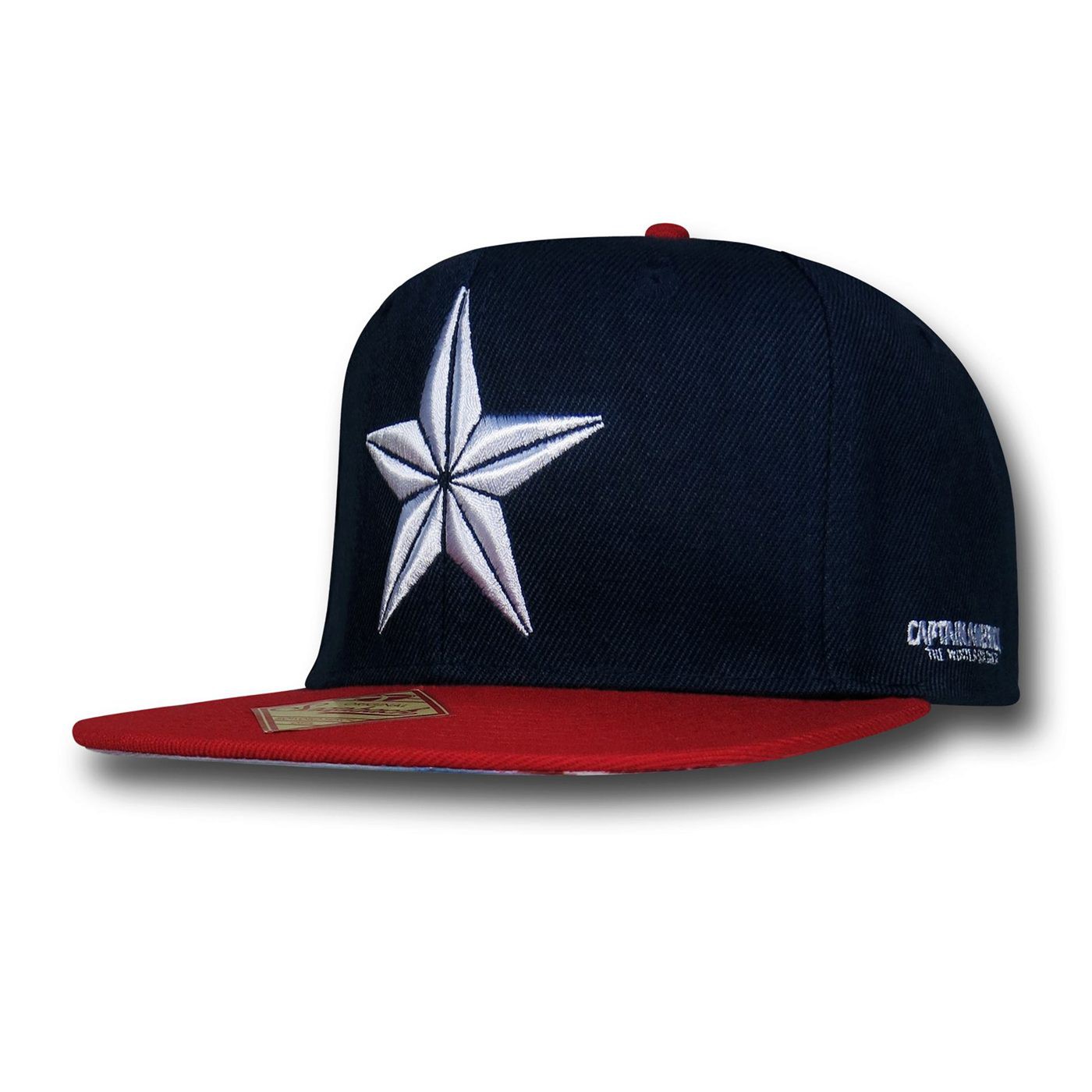 Captain America Star Sublimated Red Bill Cap, Blue