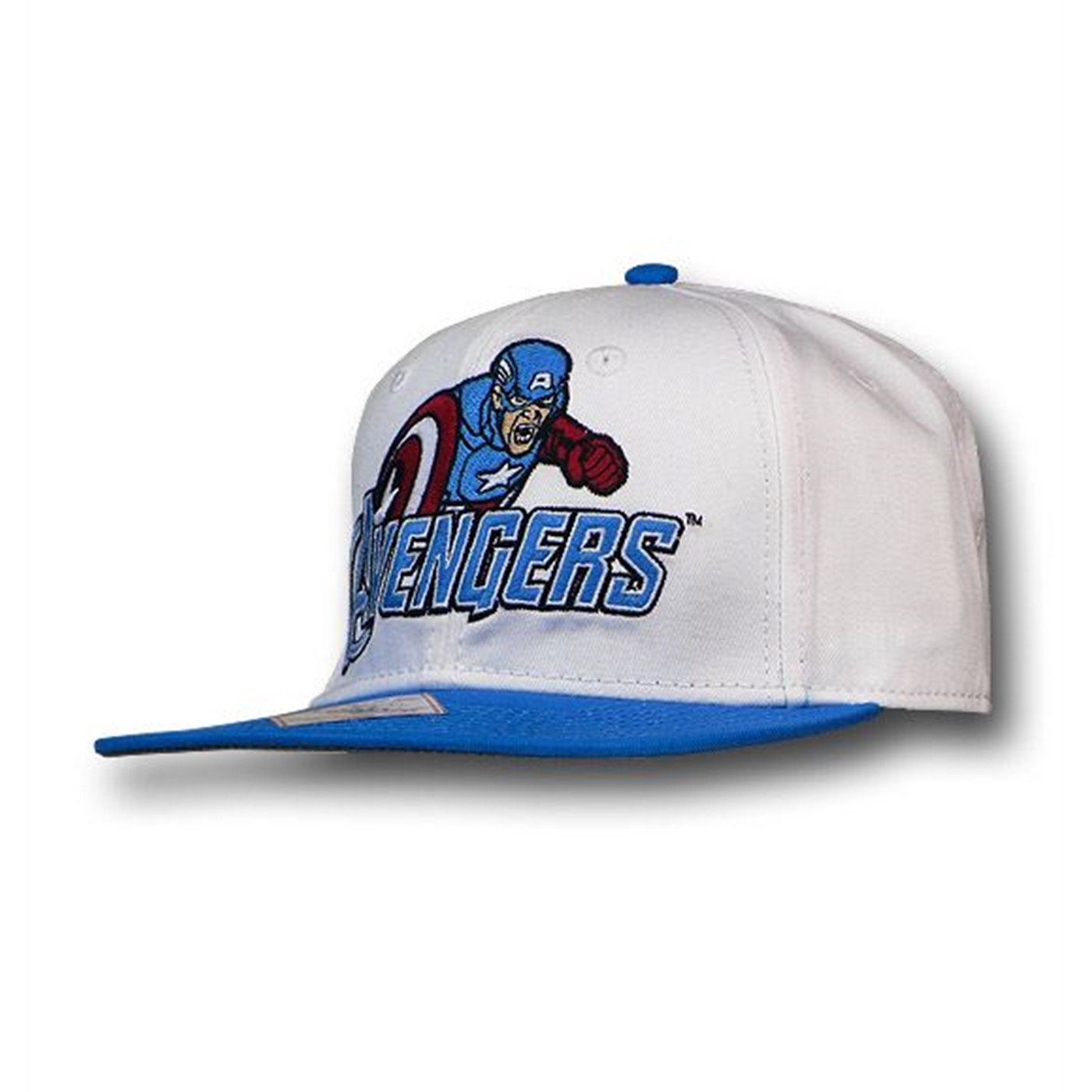 Captain America Avengers Movie Snapback Cap, White