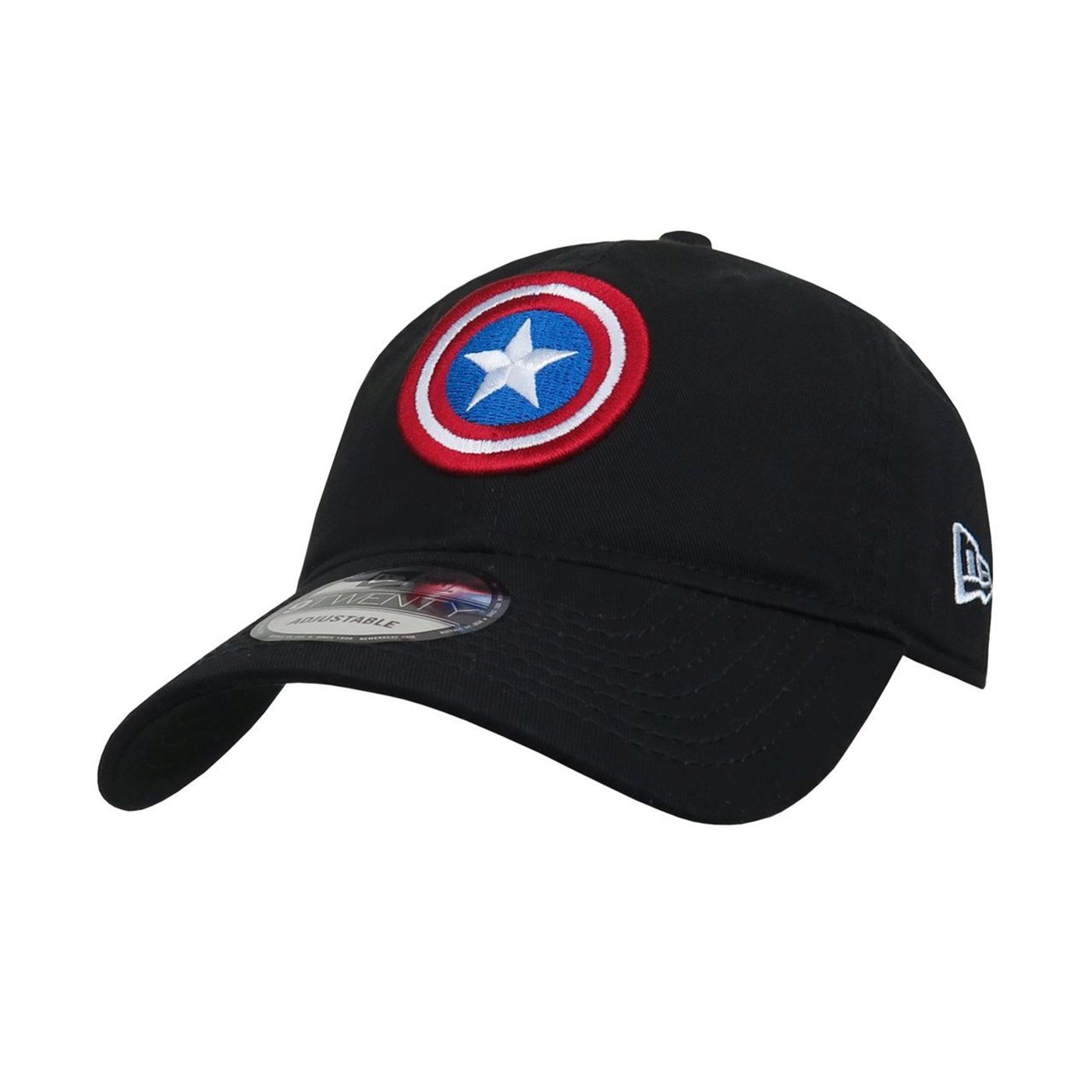 Captain America Shield Black 9Twenty Adjustable Hat, Black