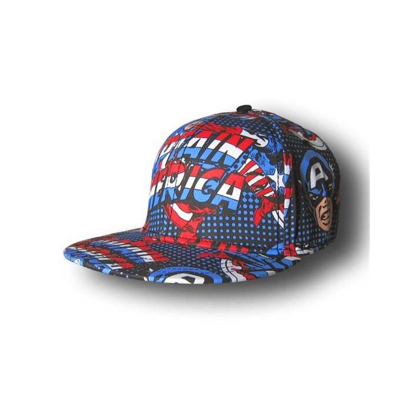 Captain America Comic Baseball Cap, Blue