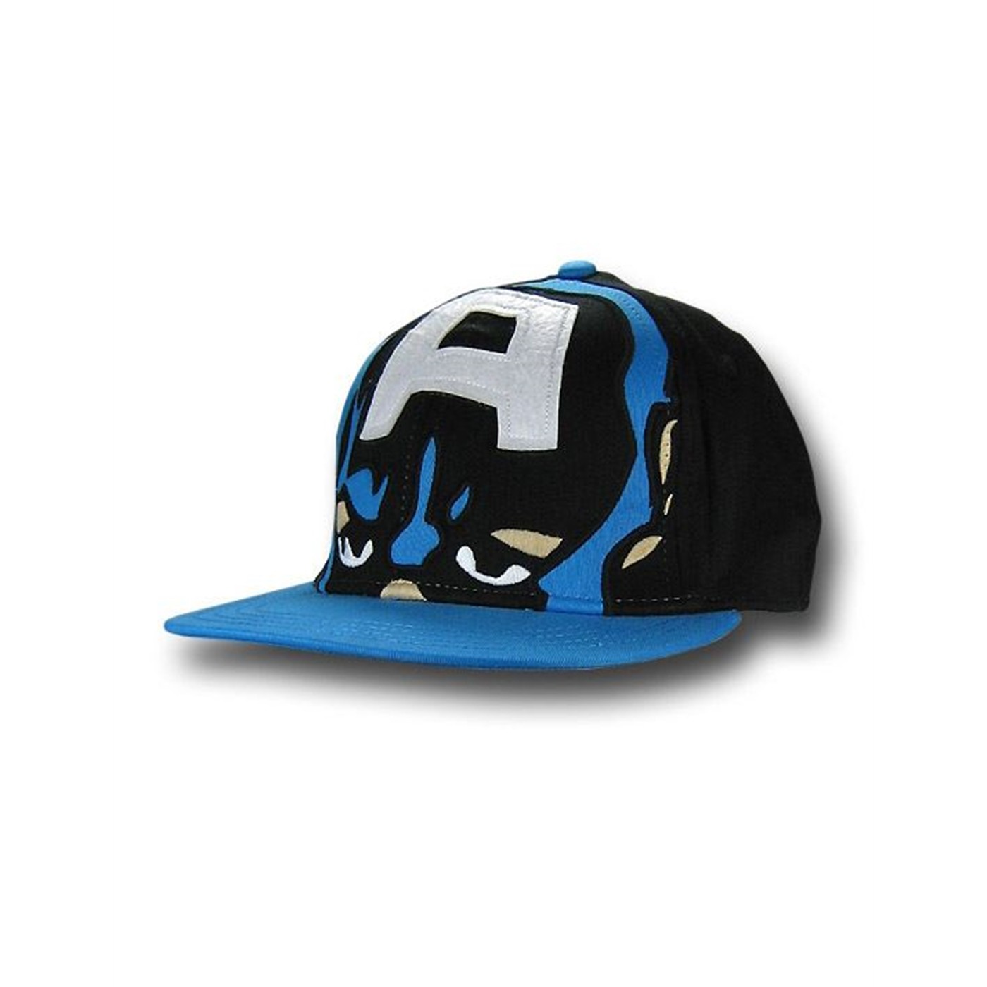 Captain America Eyes Flat Bill Baseball Cap