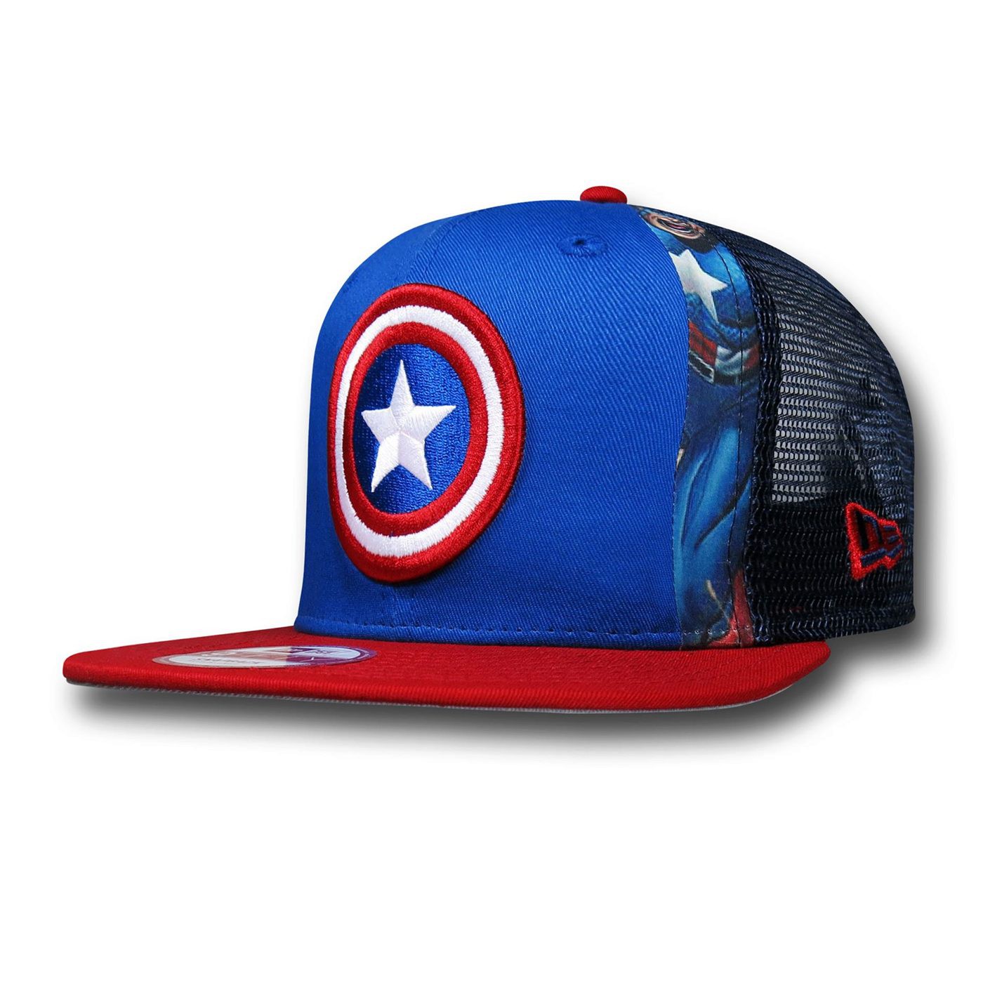 Captain America Slice 9Fifty Snapback Cap, Blue