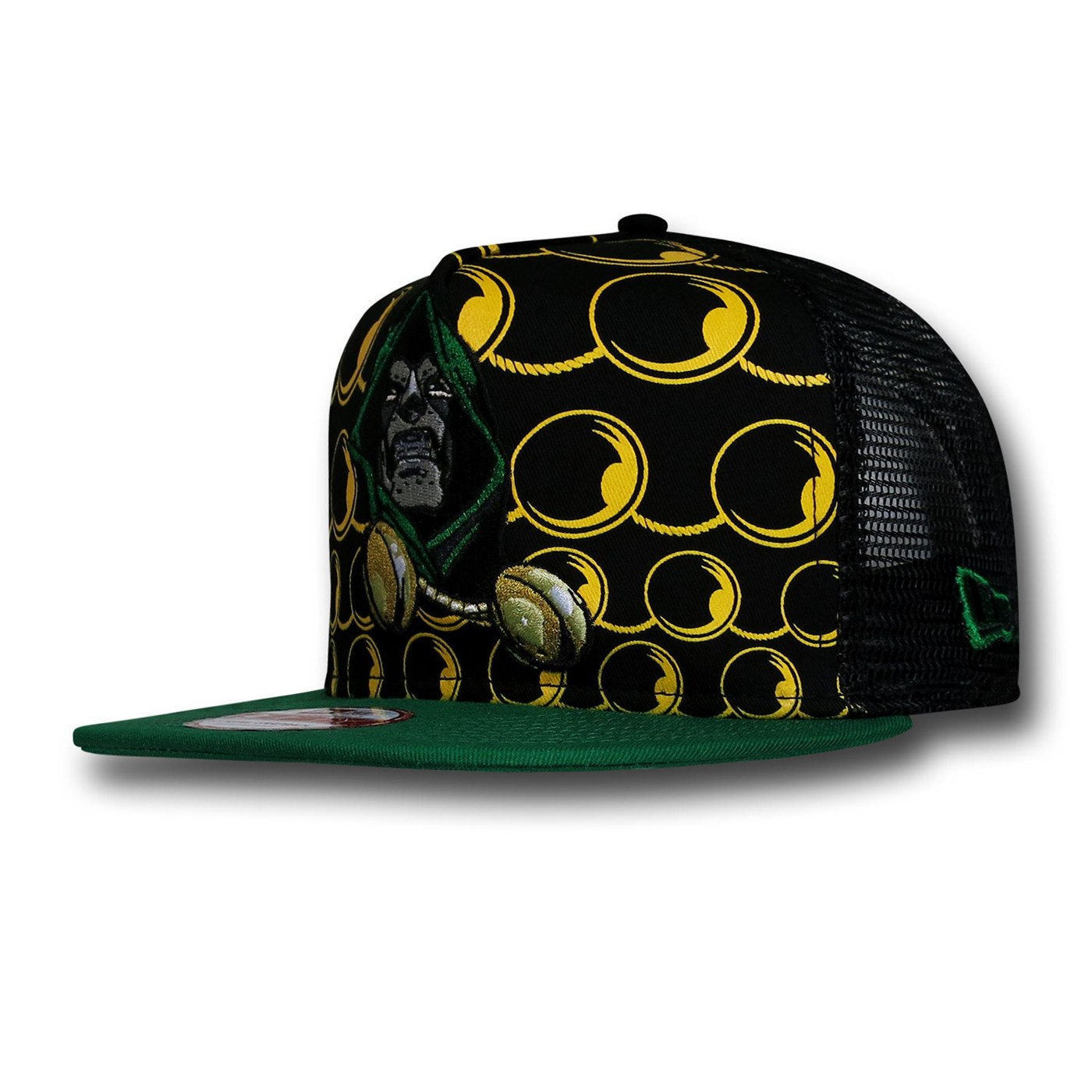 Dr. Doom Villain Front 9Fifty Snapback Cap, Black