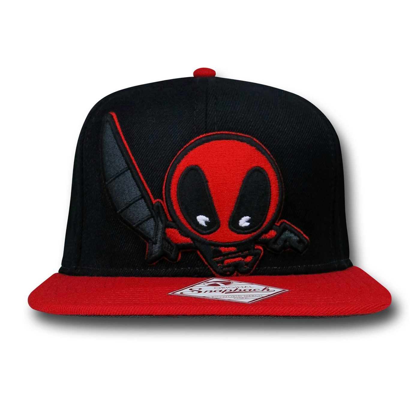 Deadpool Kawaii Black Snapback Cap, Black