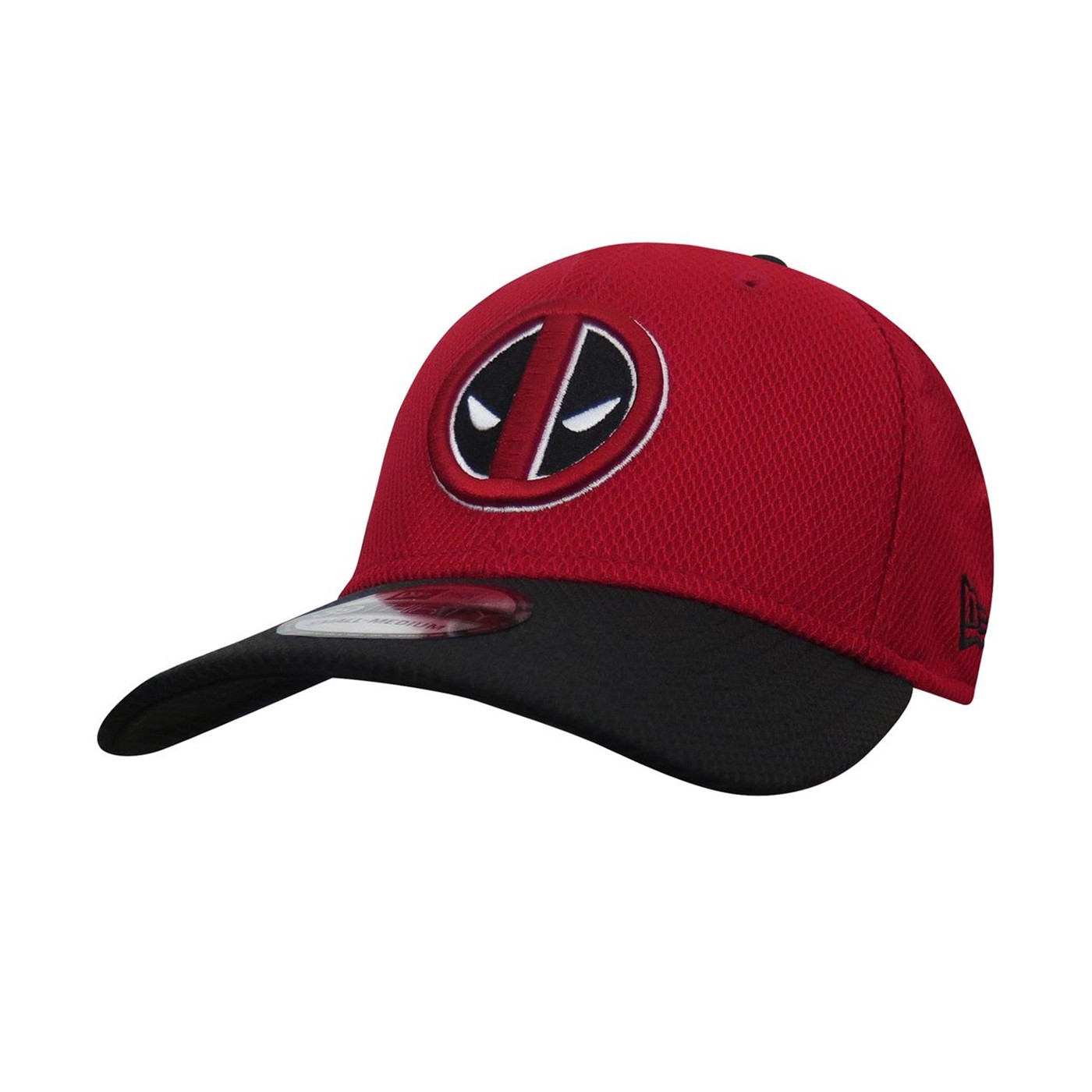 Deadpool Symbol Red & Black 39Thirty Fitted Hat, Red