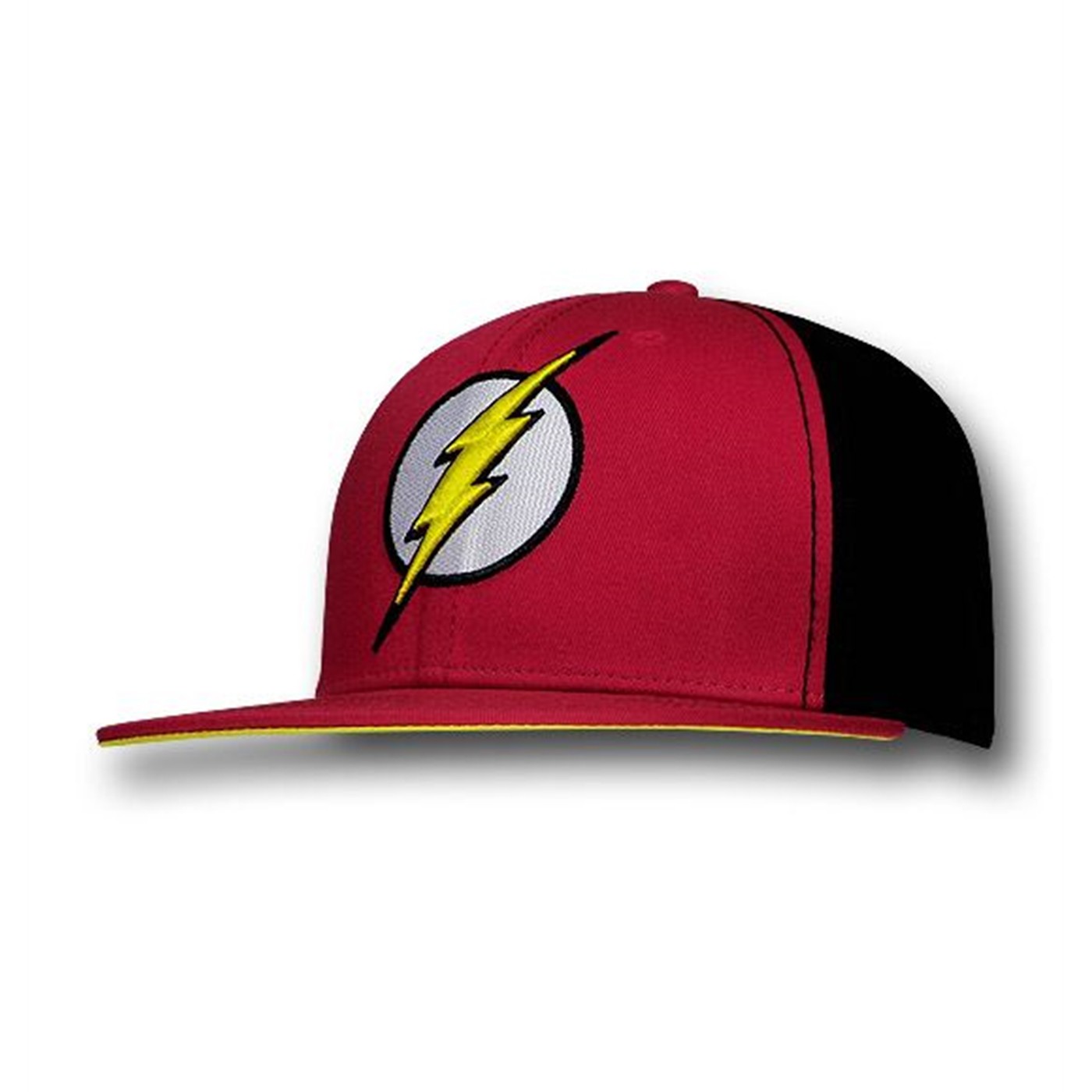 Flash Raised Symbol Red and Black Flat Bill Cap, Red