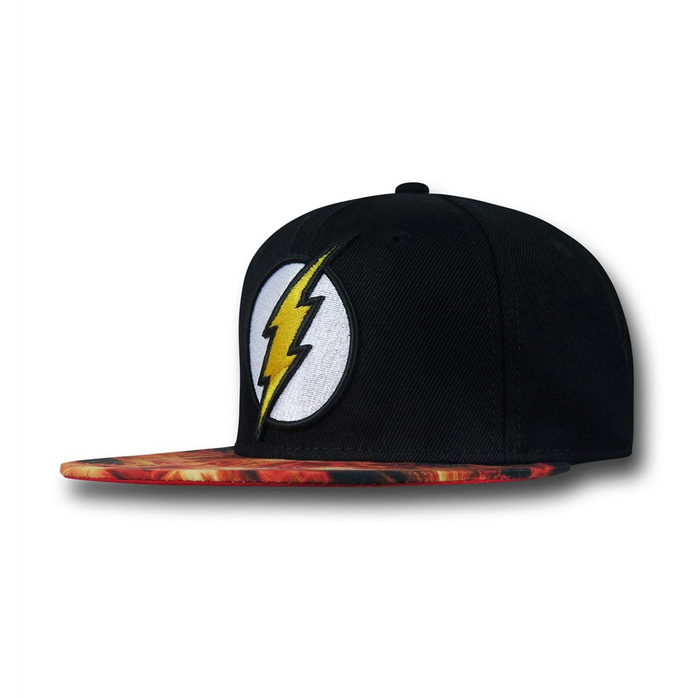 Flash Sublimated Bill Snapback Cap, Black