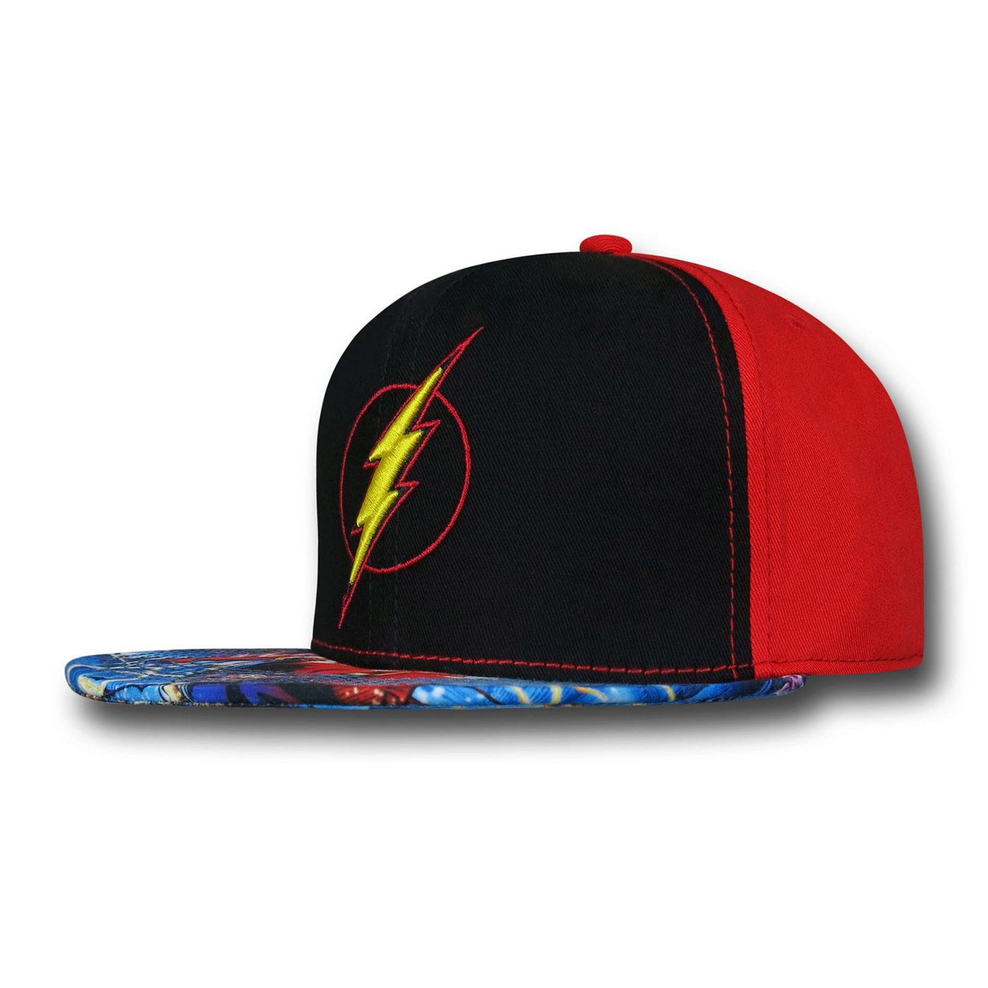 Flash Sublimated Brim Adjustable Cap, Red