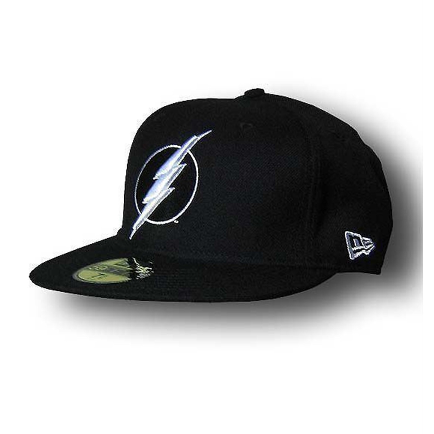 Flash 59Fifty White Symbol Black Flat Bill Cap, Black