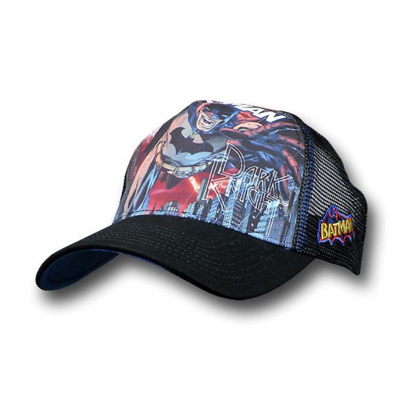 Batman Jim Lee Print Mesh Trucker Hat, Black