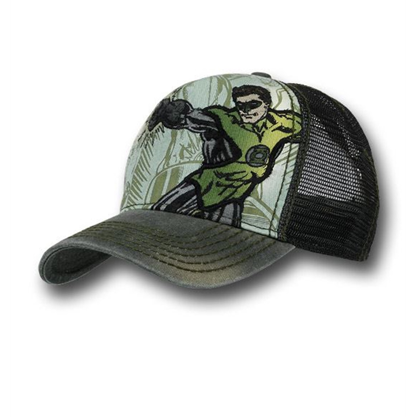Green Lantern Embroidered Punch Baseball Cap