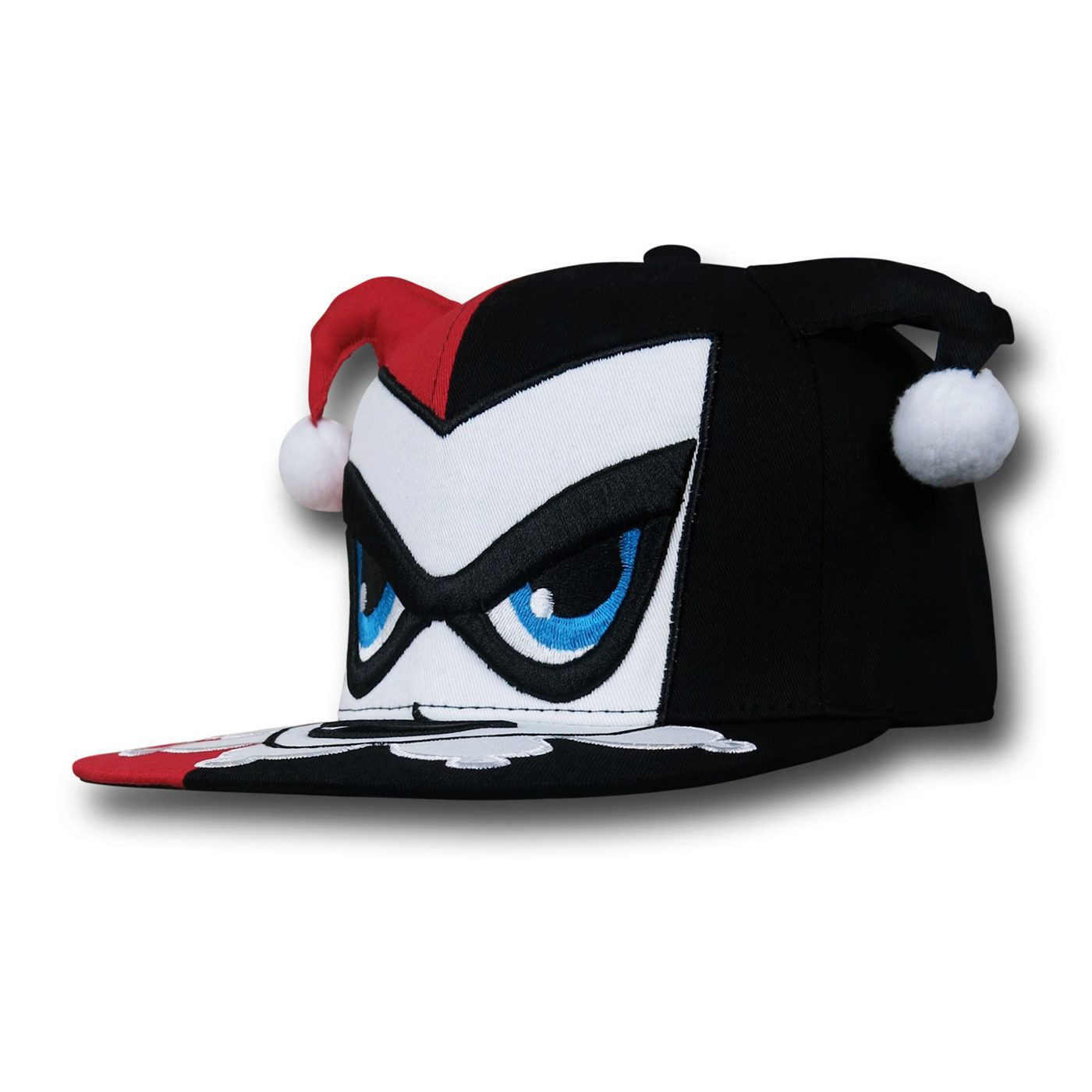 Harley Quinn Face Adjustable Cap, Red