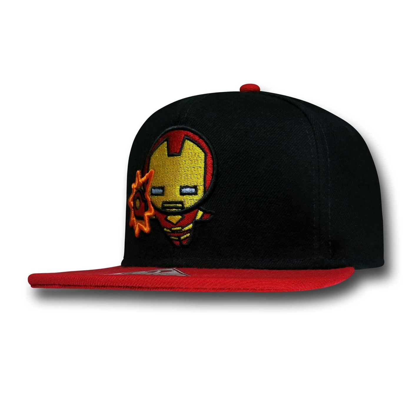 Iron Man Kawaii Black Snapback Cap, Black