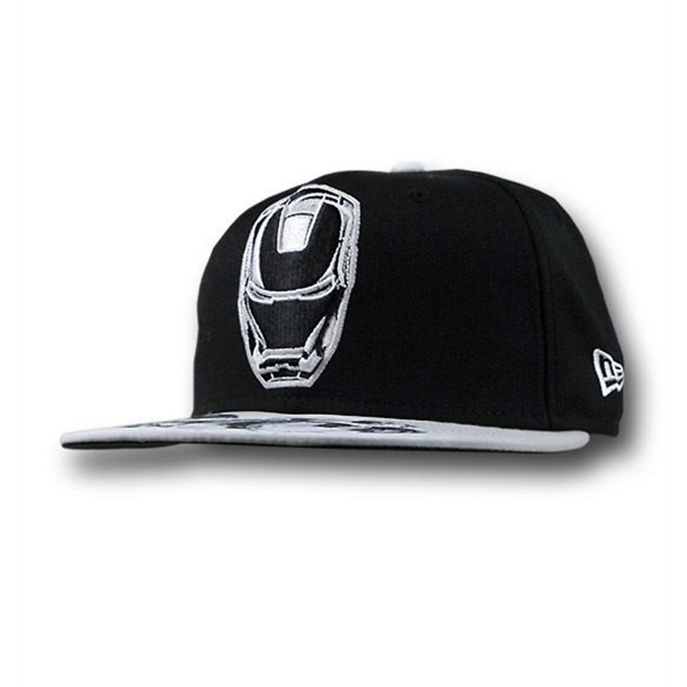 Iron Man 59Fifty Black White Flat Bill Cap