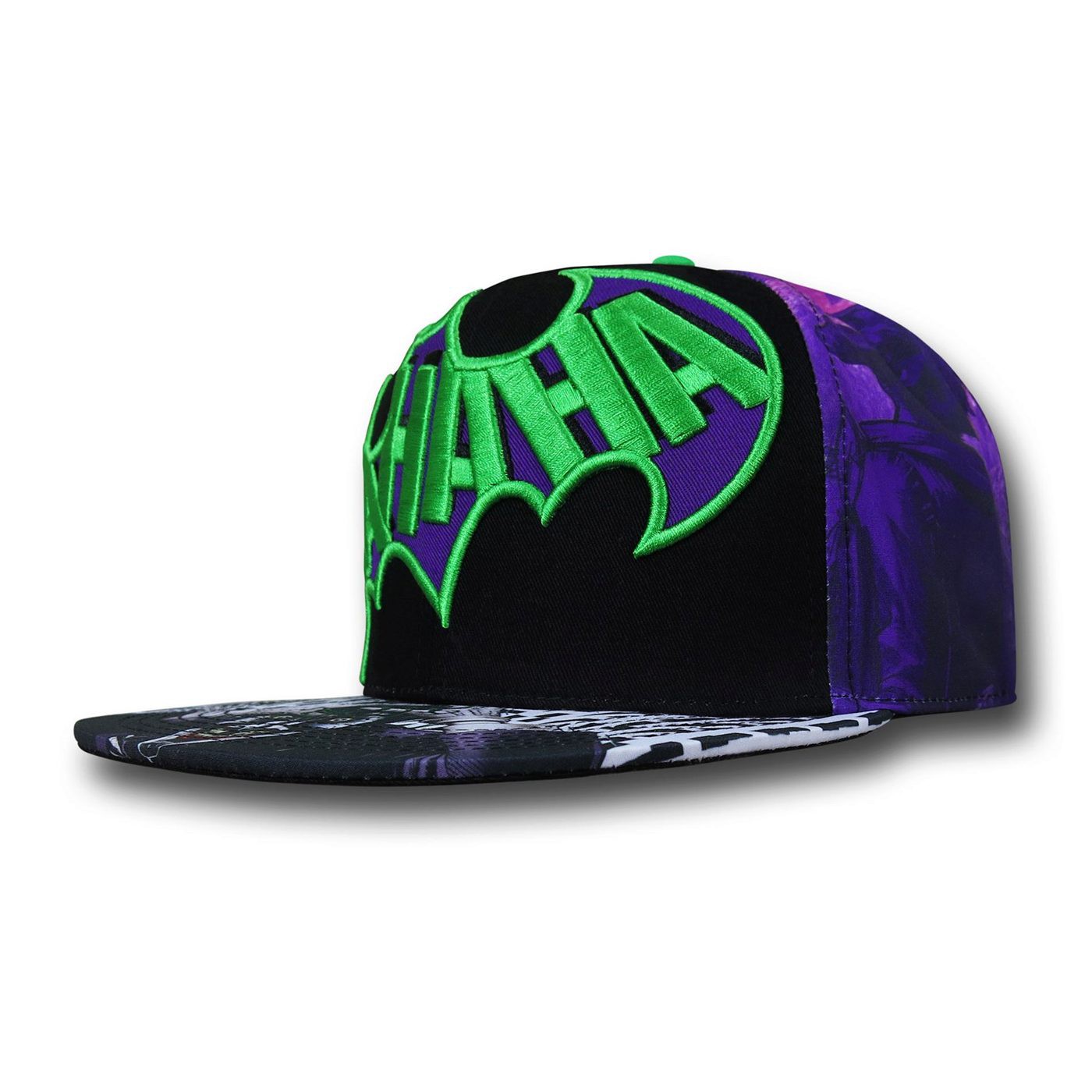 Joker Sublimated Emblem Snapback Cap, Purple