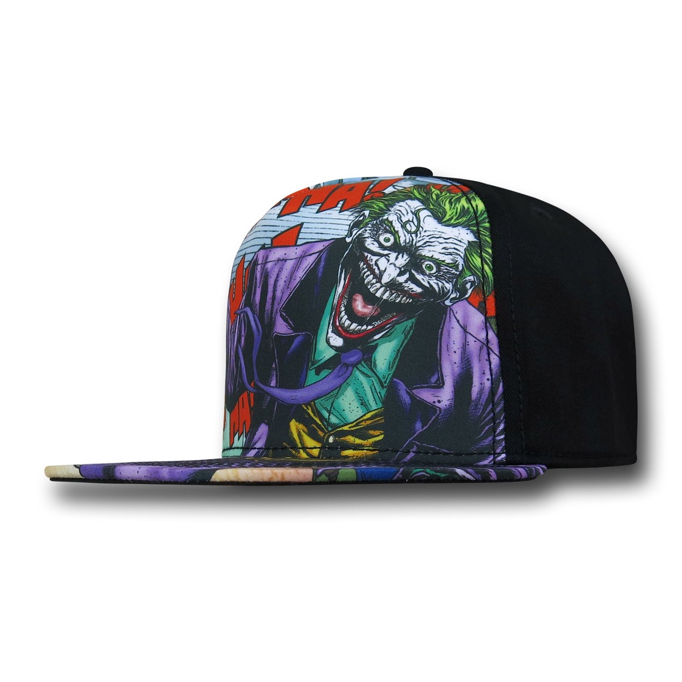 Joker Dyed Sublimated Snapback Cap, Black
