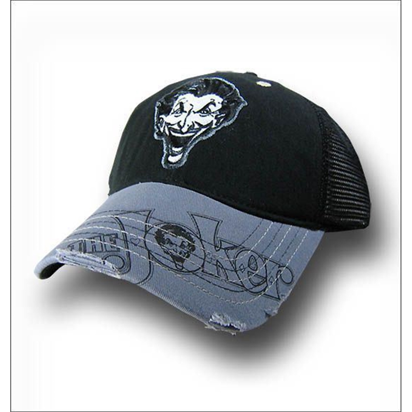 Joker Face Black and Gray Baseball Cap