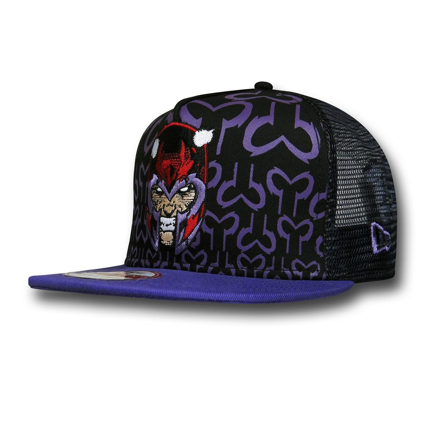 Magneto Villain Front 9Fifty Snapback Cap, Black