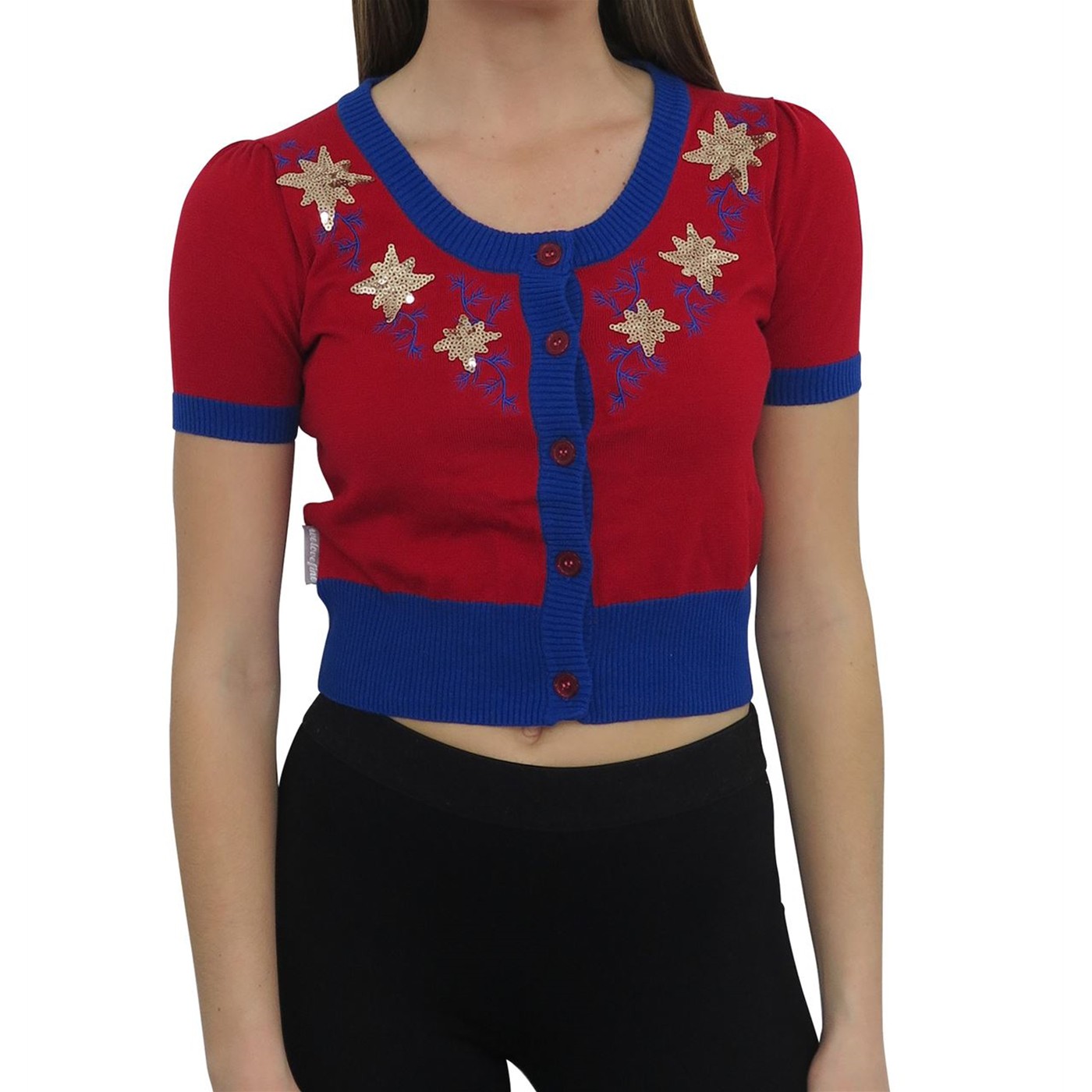 Captain Marvel Women's Vintage Cardigan, Red
