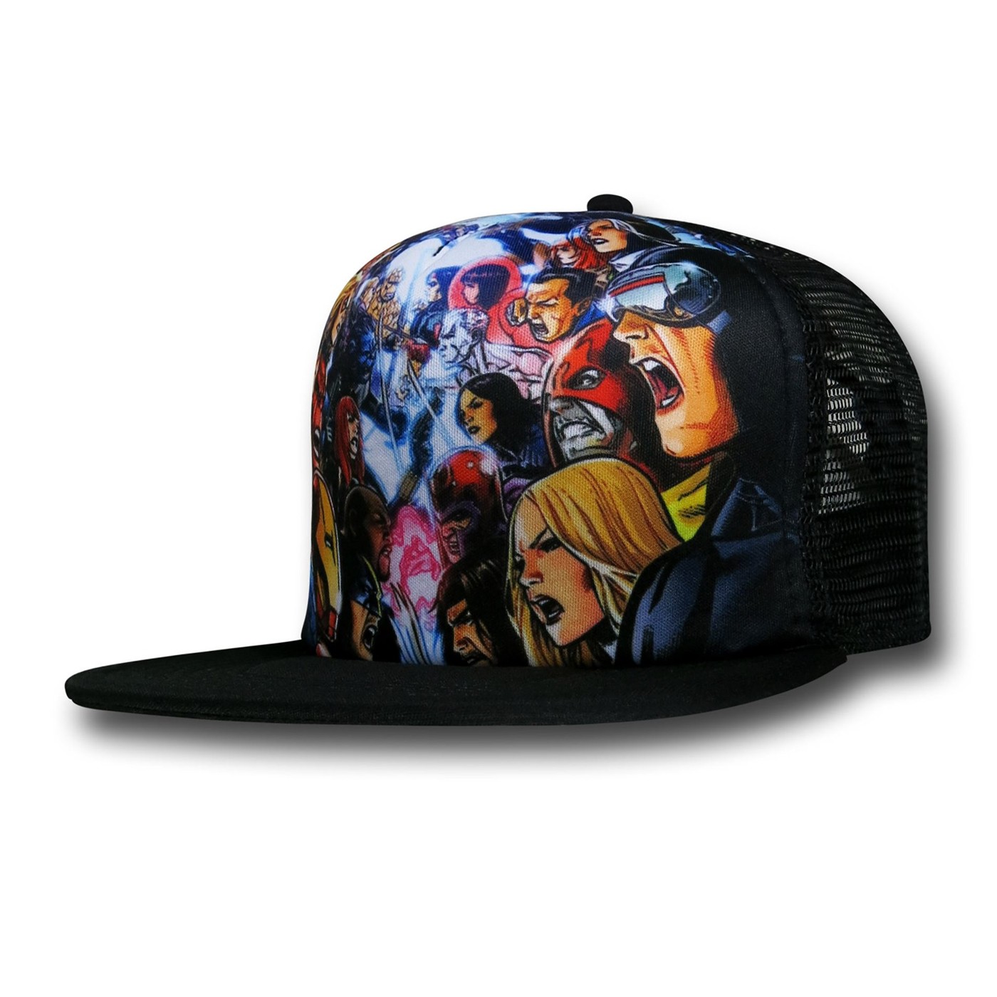Marvel Avengers Versus X-Men Trucker Hat, Black