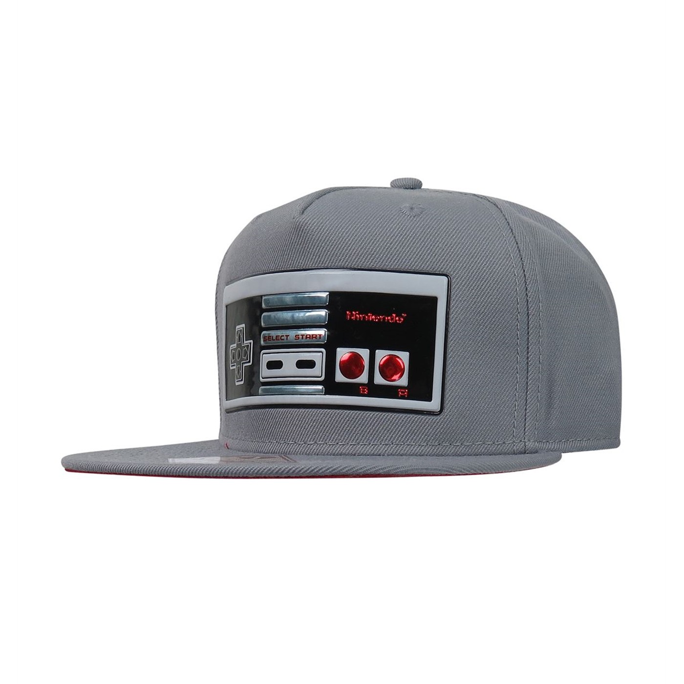 Nintendo Controller Chrome Snapback Hat, Grey