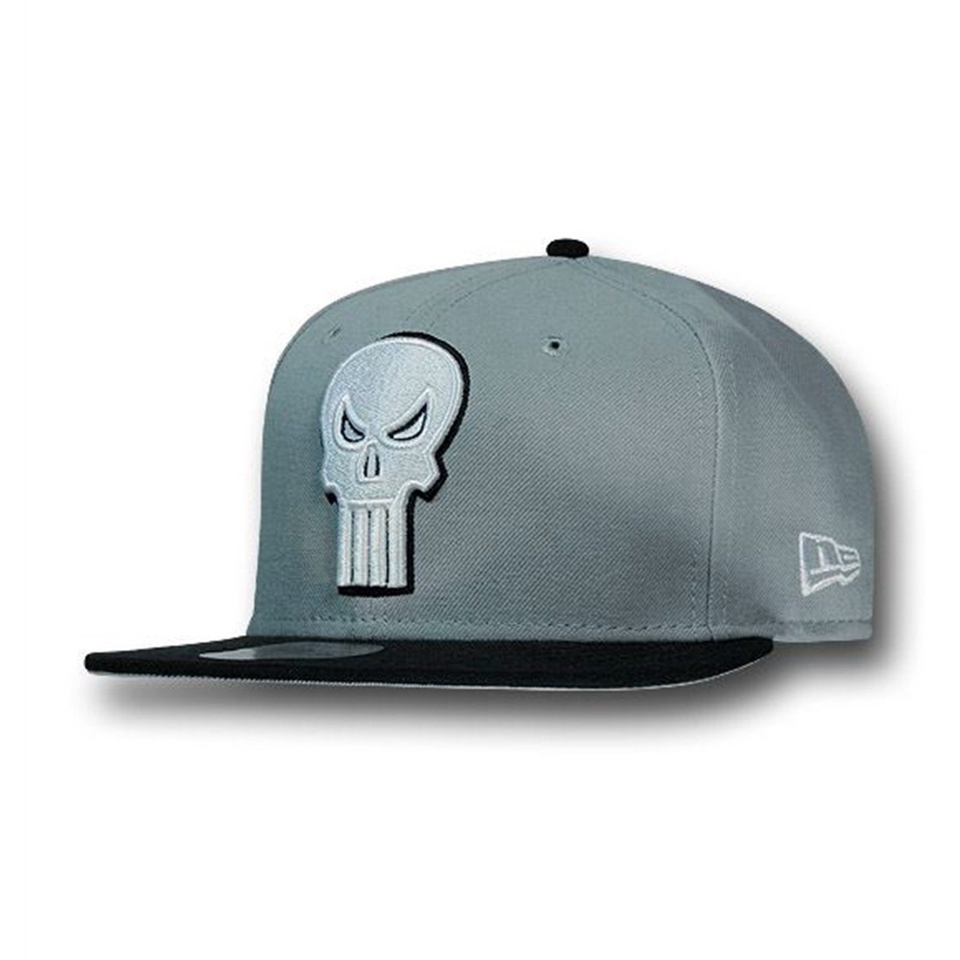 Punisher Symbol Black Bill Grey 59Fifty Cap, Grey