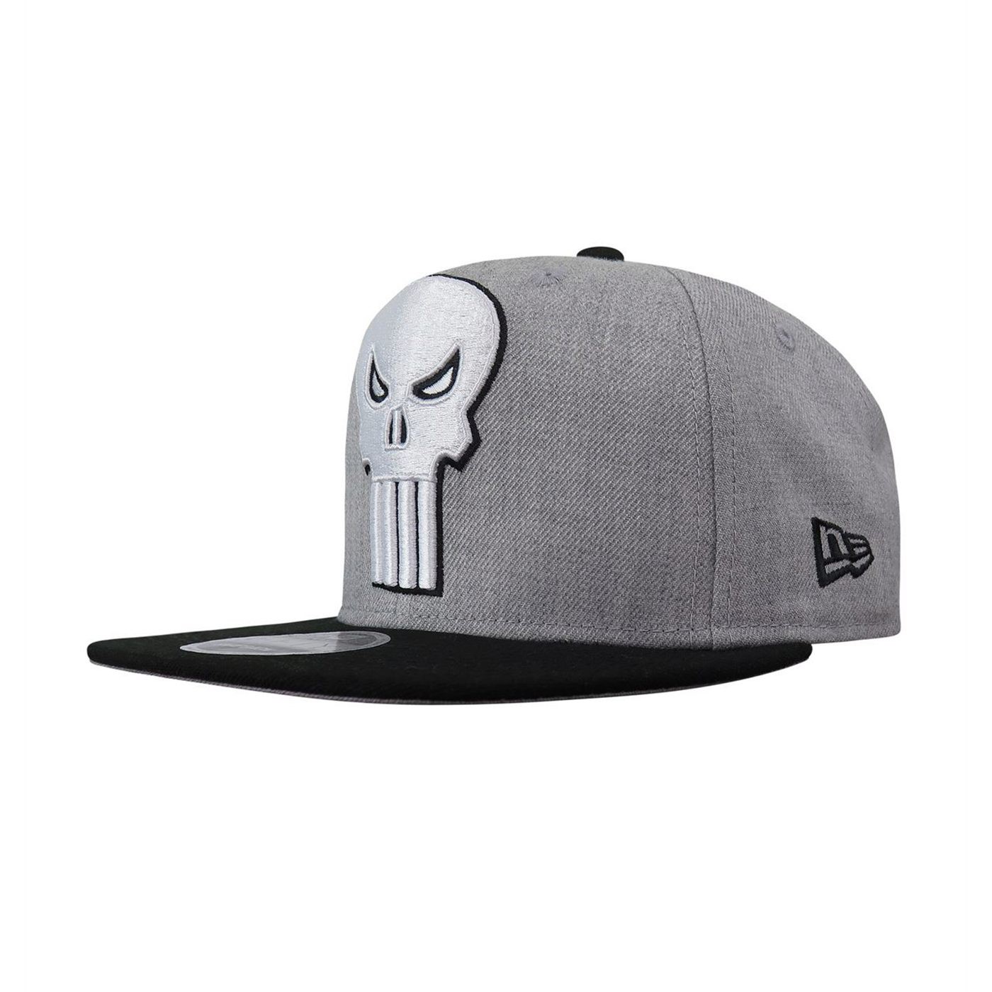 Punisher Heather Grey 9Fifty Snapback Hat, Grey