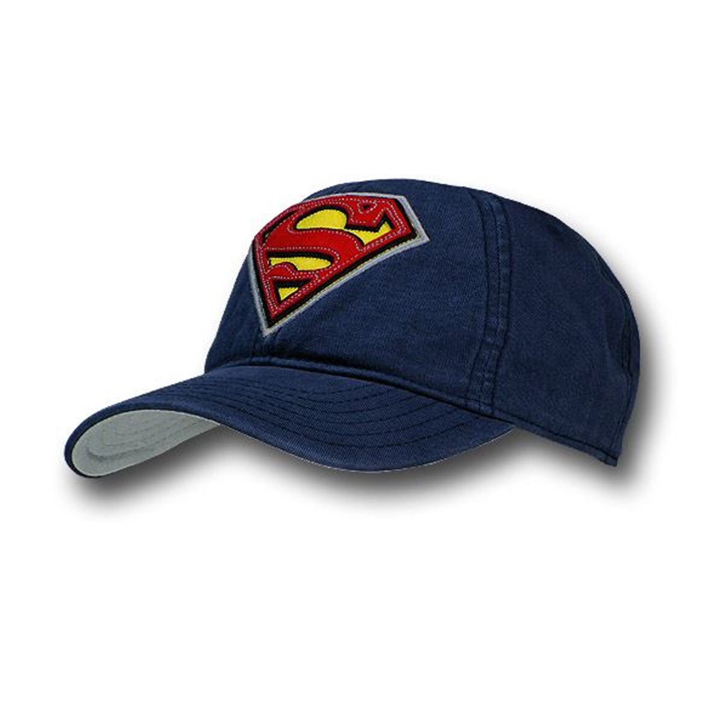 Superman Fading Blue Sewn Symbol Buckle Cap, Blue