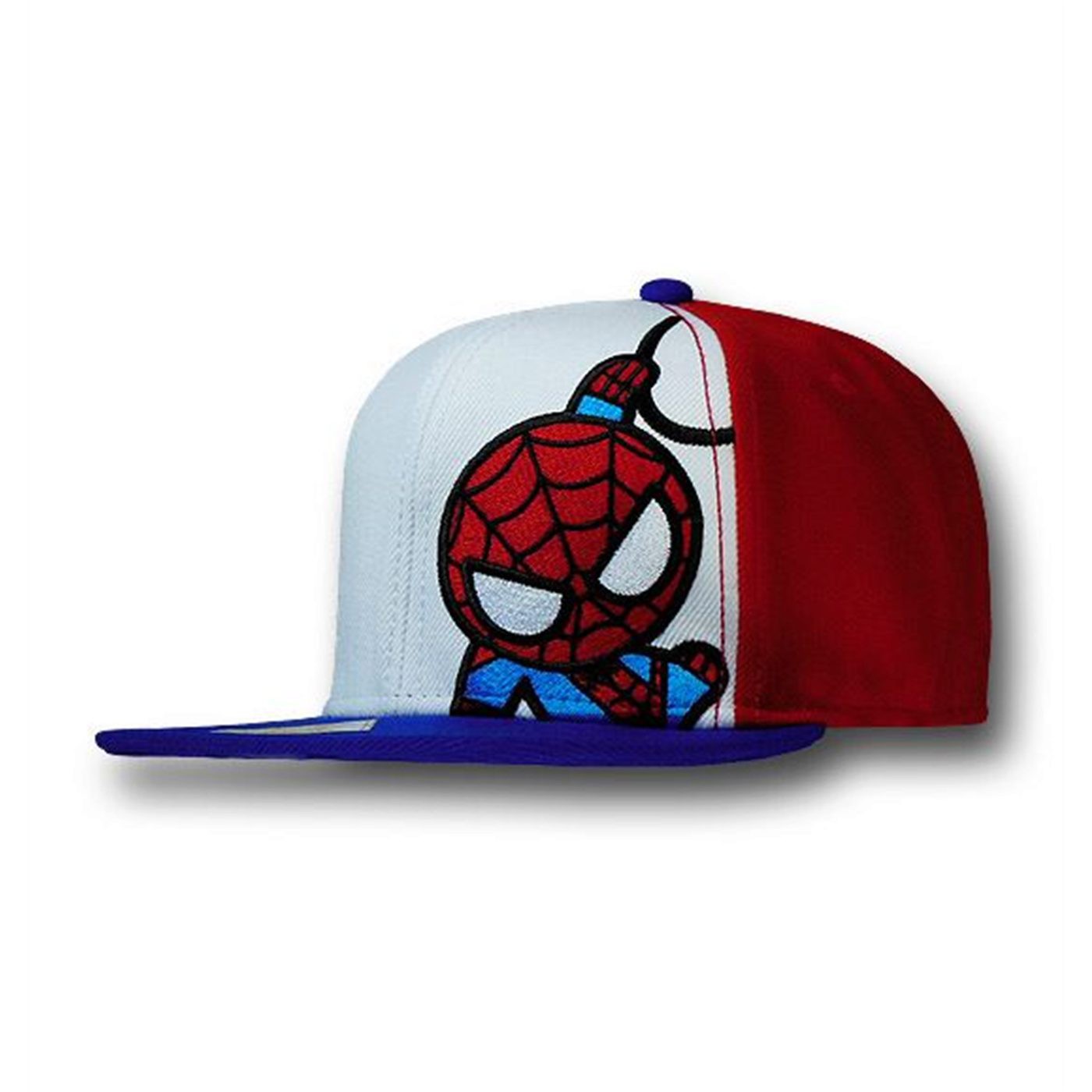 Spiderman Kawaii Snapback Cap, White