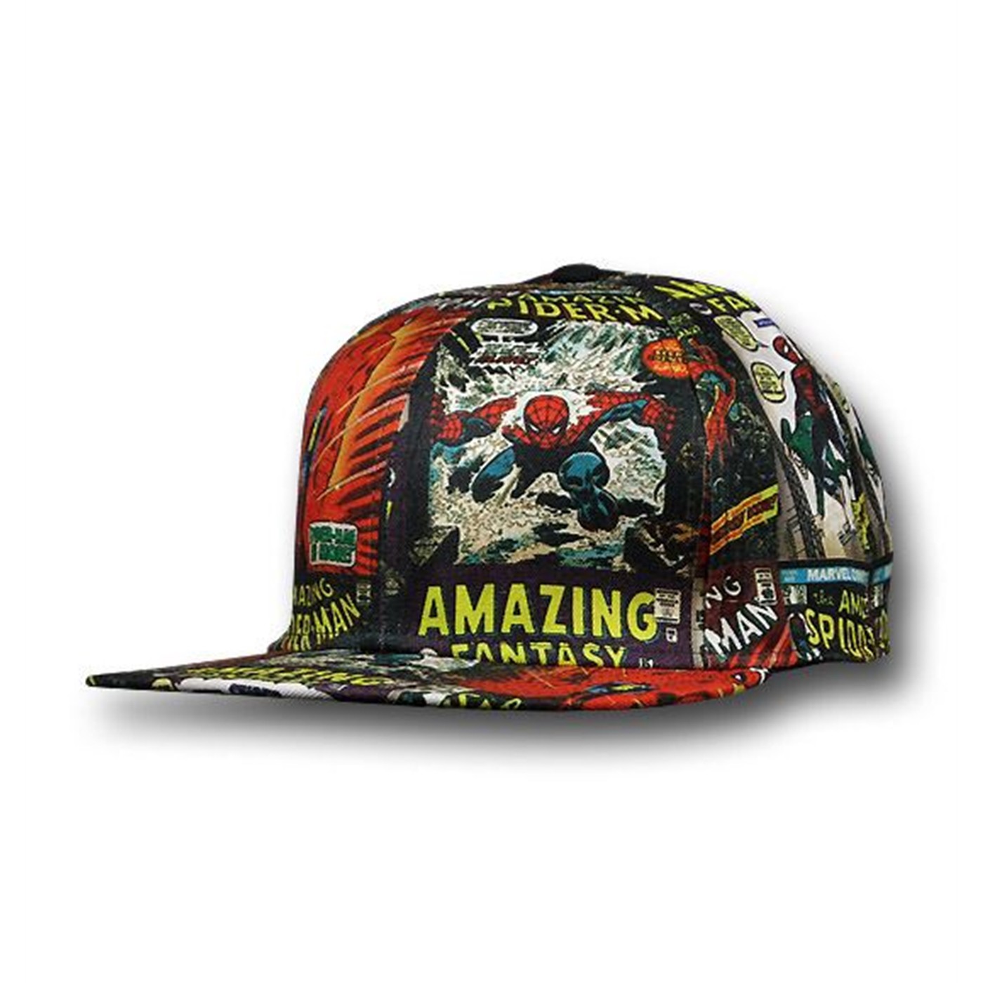 Amazing Spiderman Comic Covers Flat Bill Cap