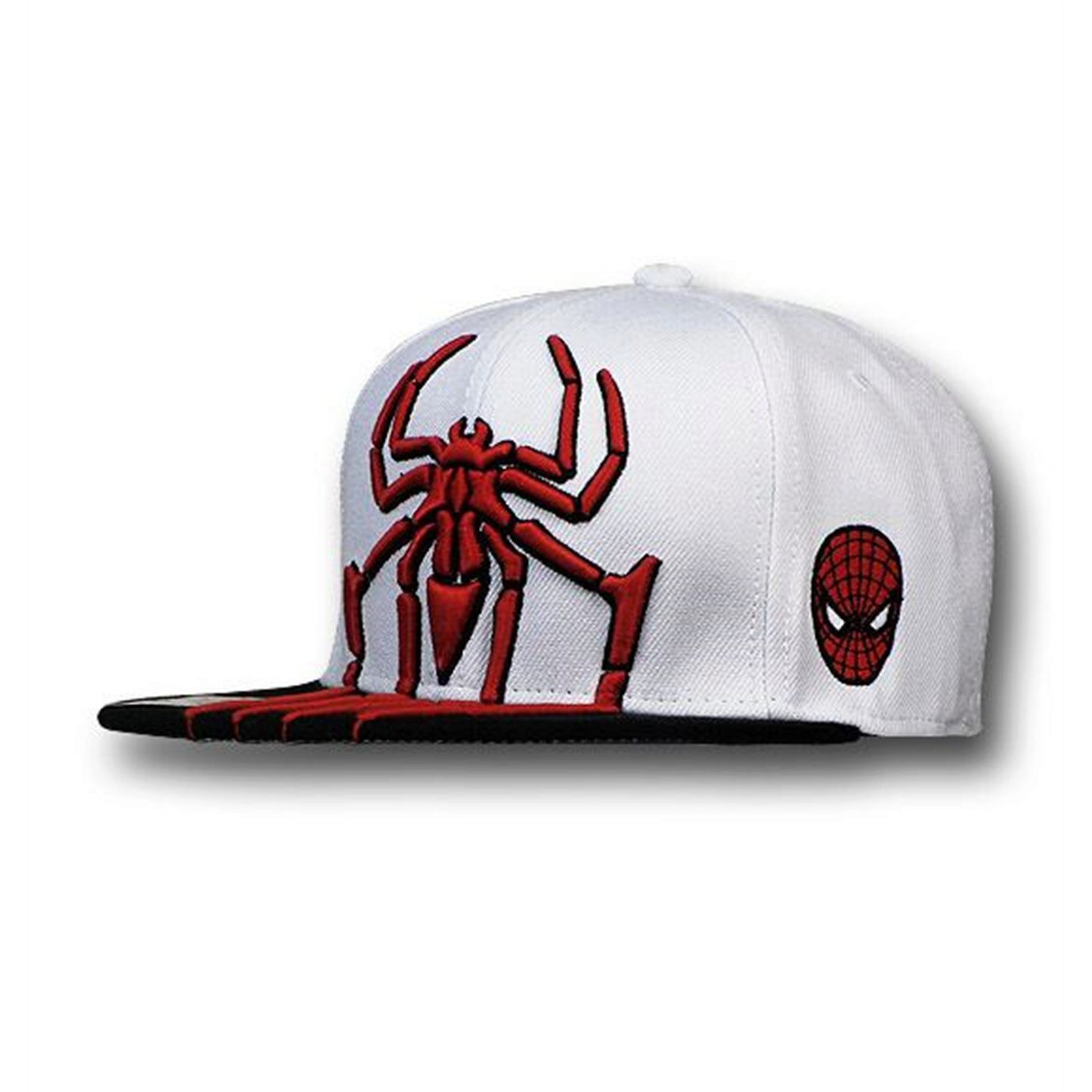 Amazing Spiderman Movie Symbol Snapback Cap, White