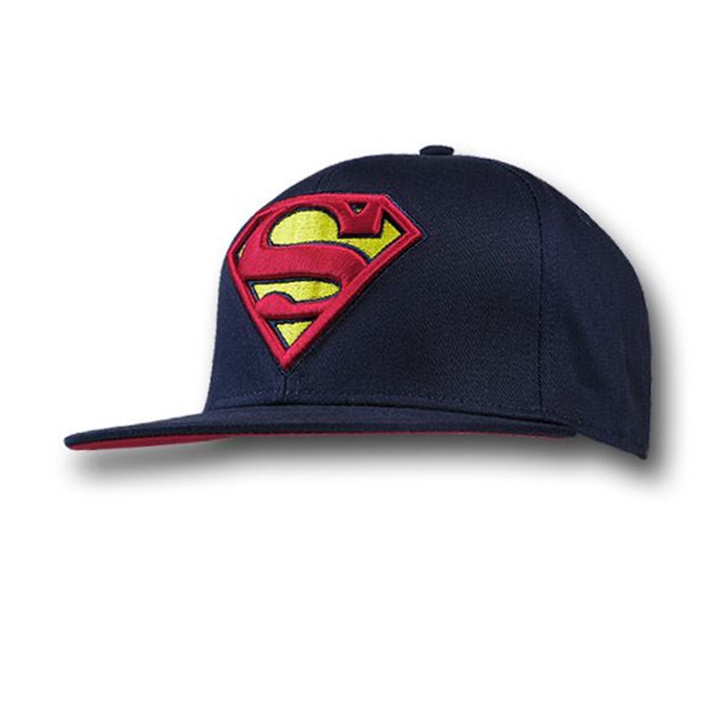 Superman Flat Billed 3D Symbol Baseball Cap, Blue