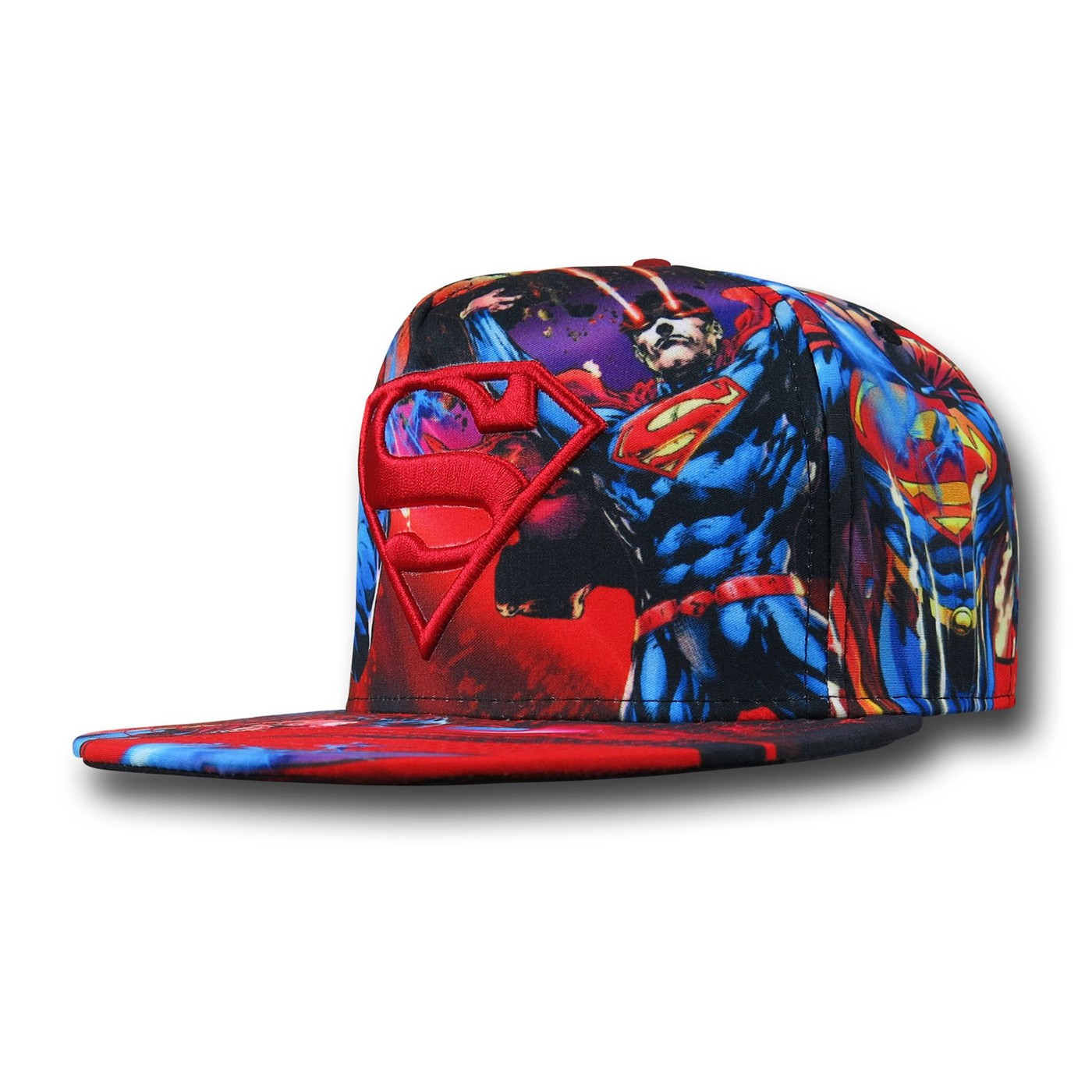 Superman Sublimated 5 Panel Cap, Red