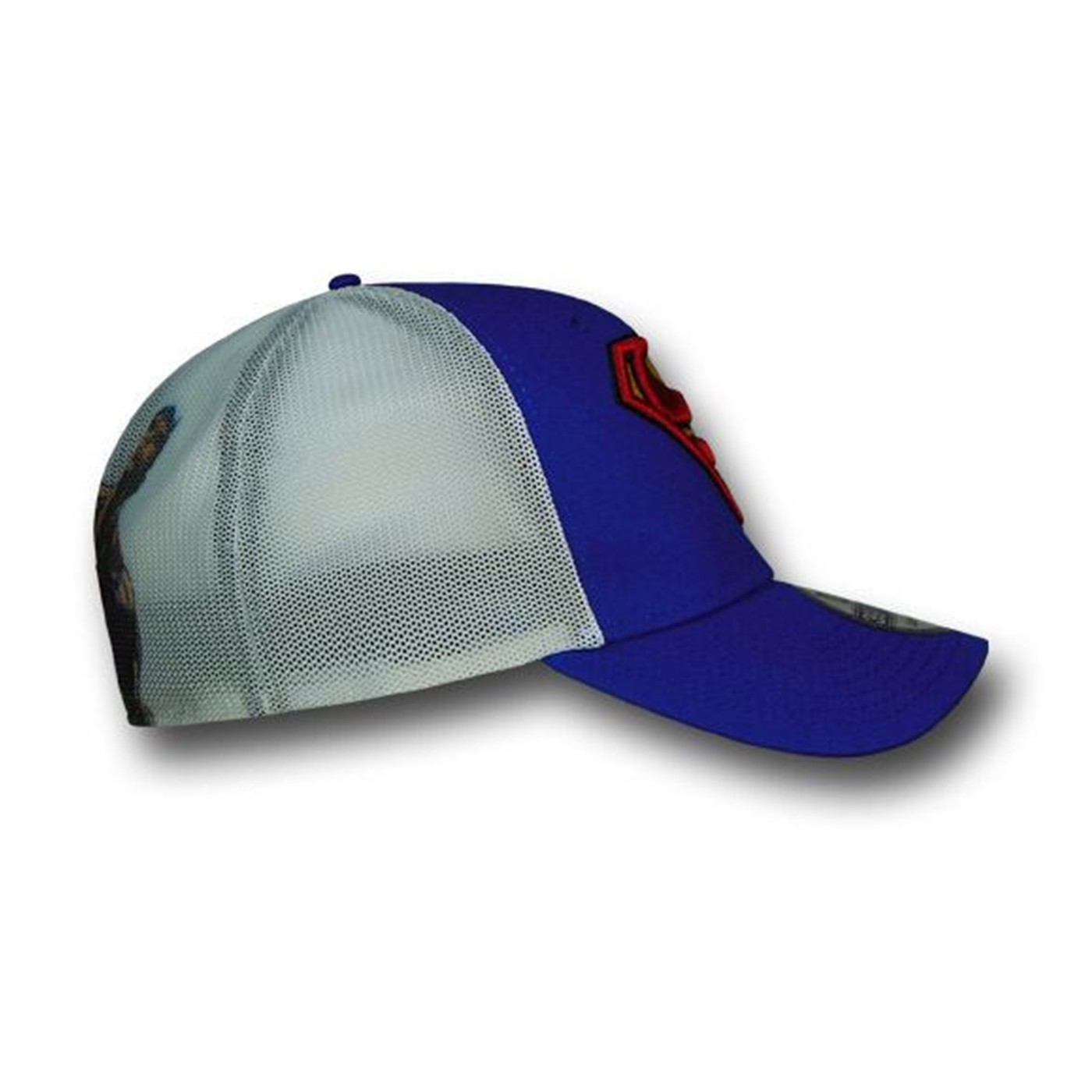 New Era Superman 39thirty Stretch Fit Baseball Cap - Logo Wrapped Trucker Mesh Cap For Men