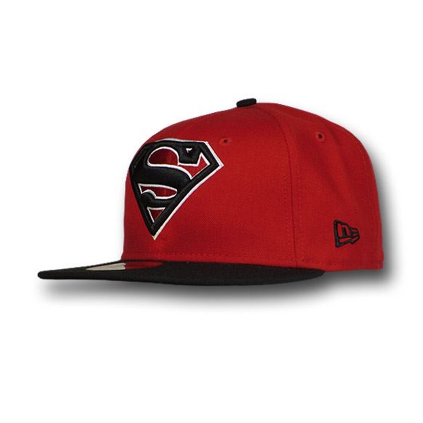 Superman 59Fifty Black Red Flat Billed Cap