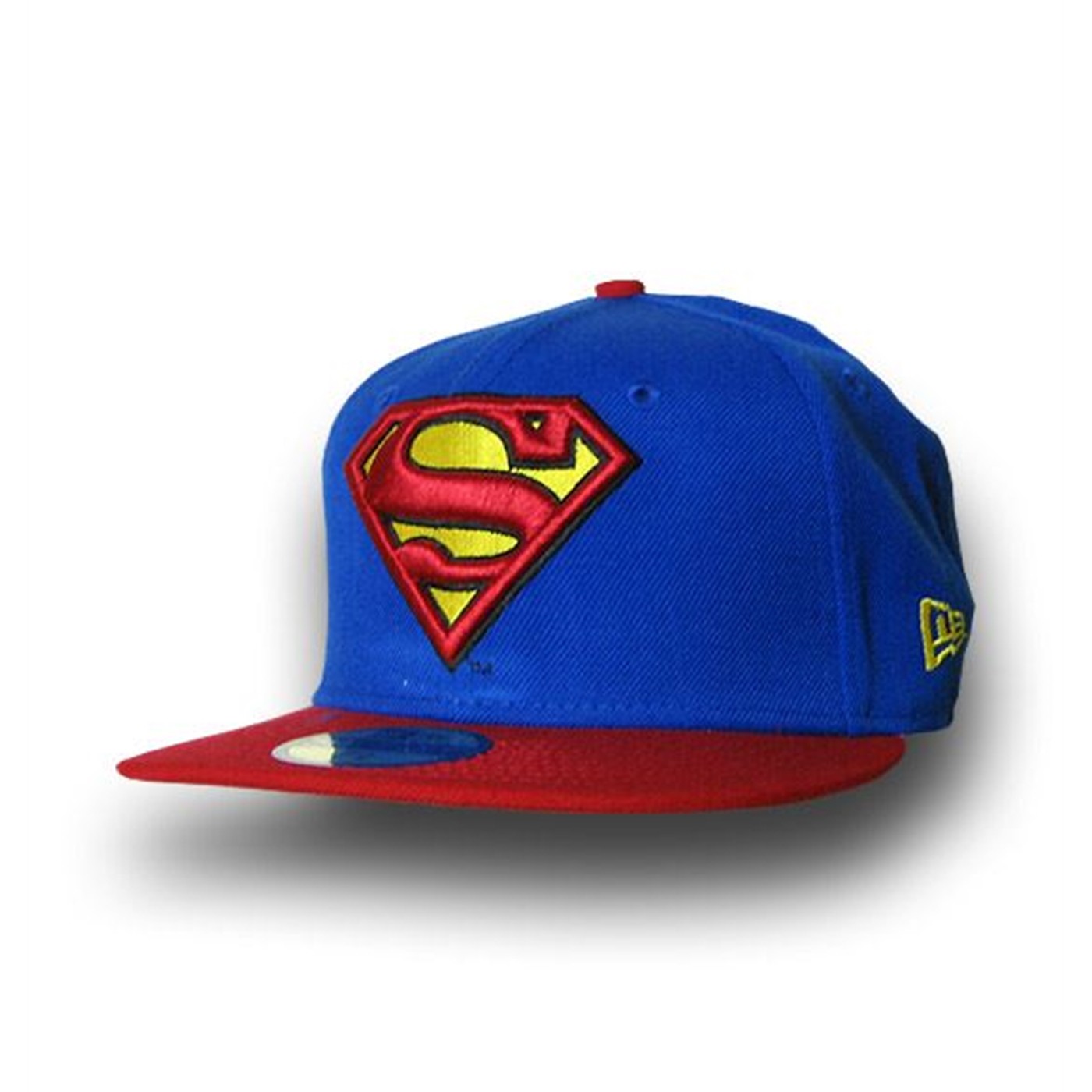 Superman 59Fifty Symbol Blue with Red Flat Bill Cap, Blue