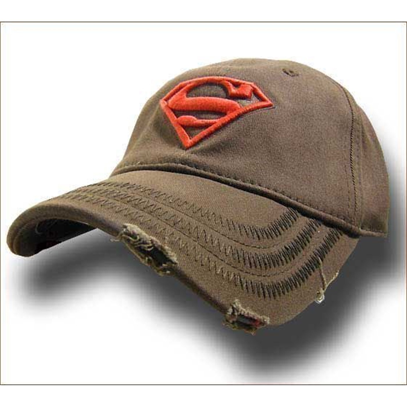 Superman Brown Distressed Cap / Hat
