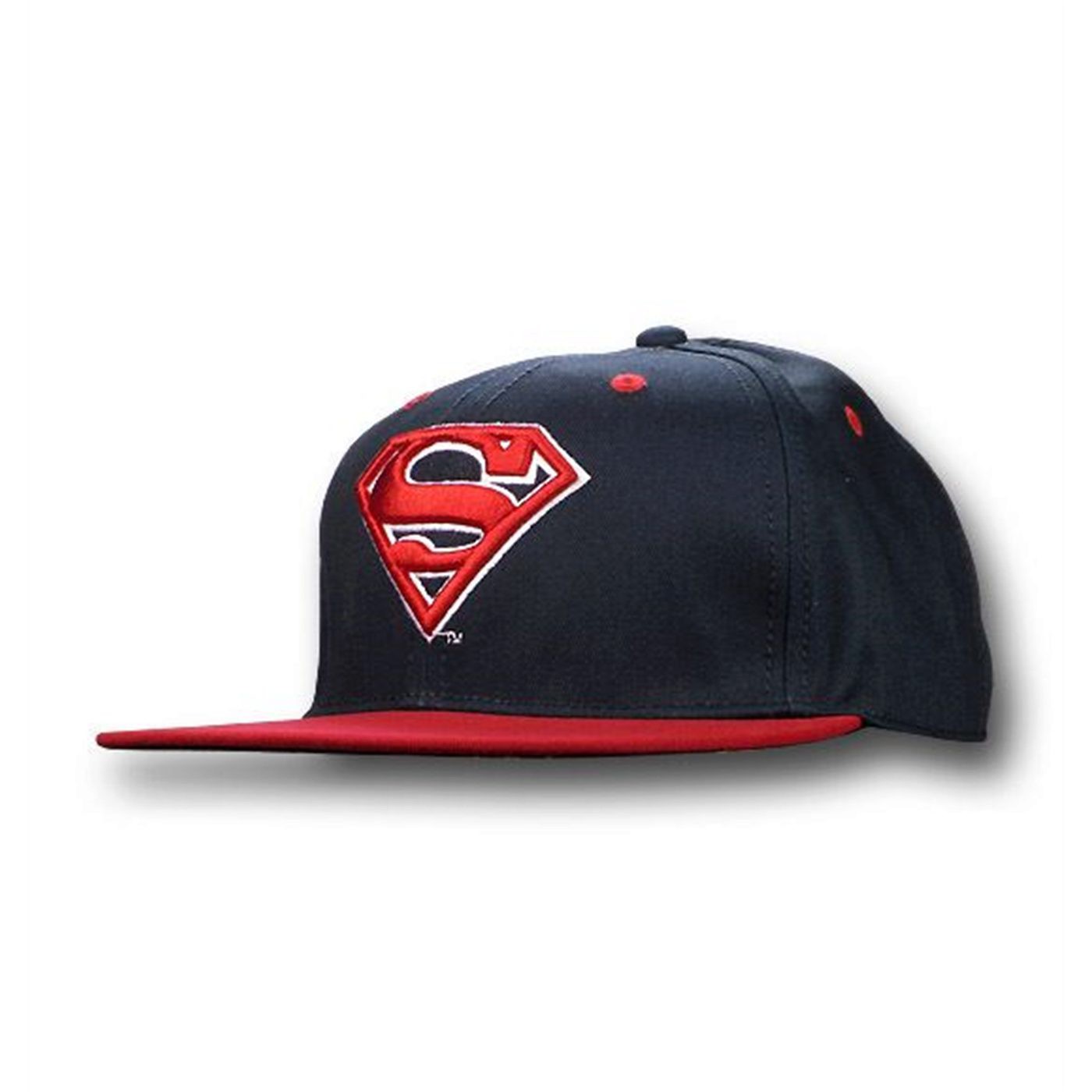Superman Comic Flip Brim Flat Bill Cap, Blue