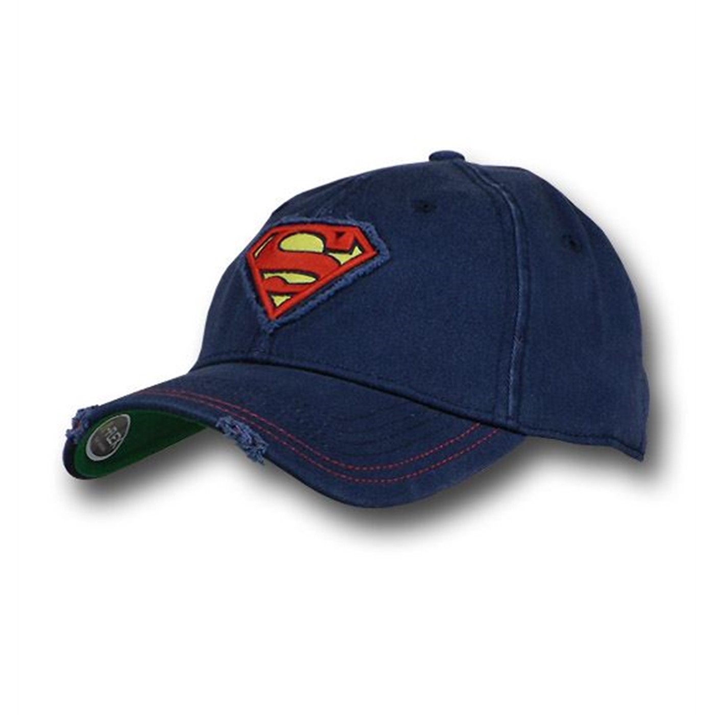 Superman Distressed Patch Baseball Cap, Blue