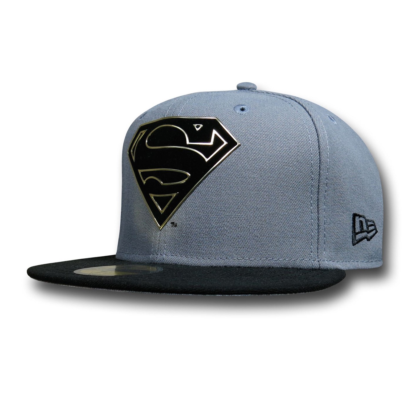 Superman Symbol Flock Cut 59Fifty Cap, Grey