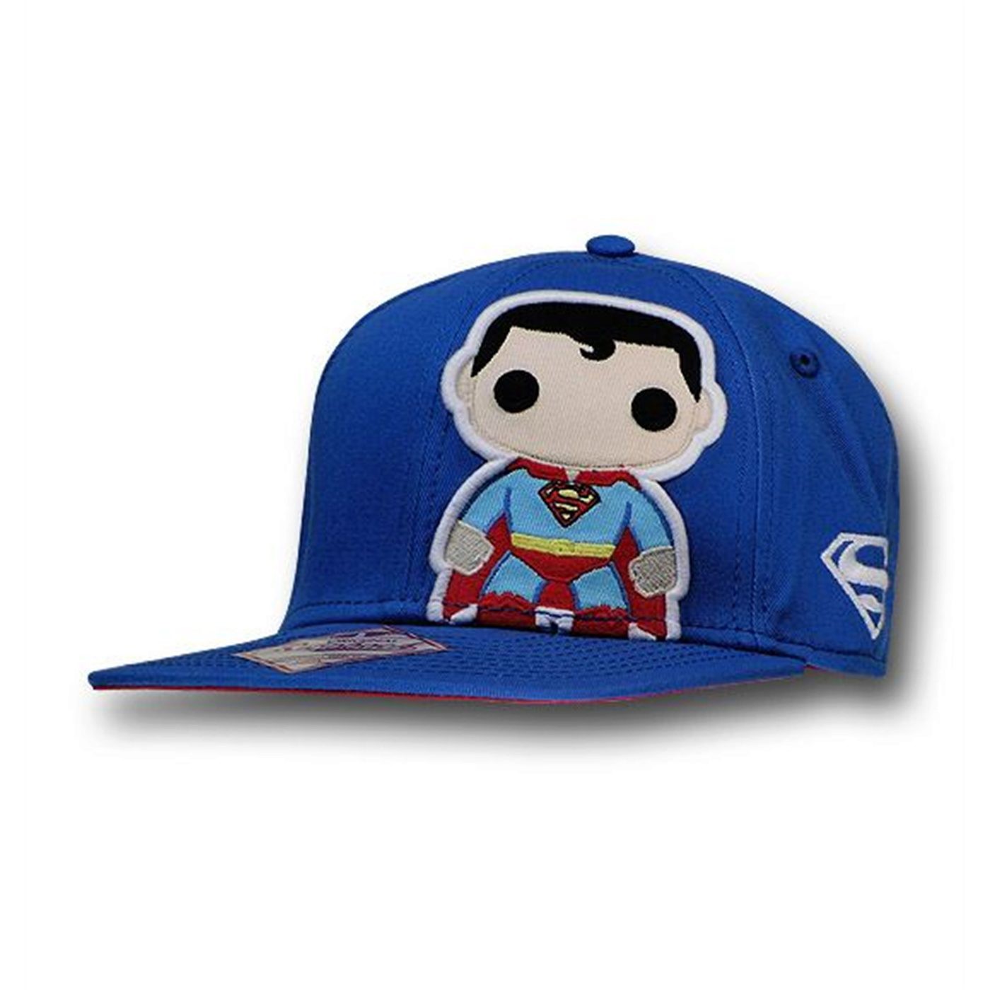 Superman Pop Heroes Snapback Flat Bill Cap, Blue
