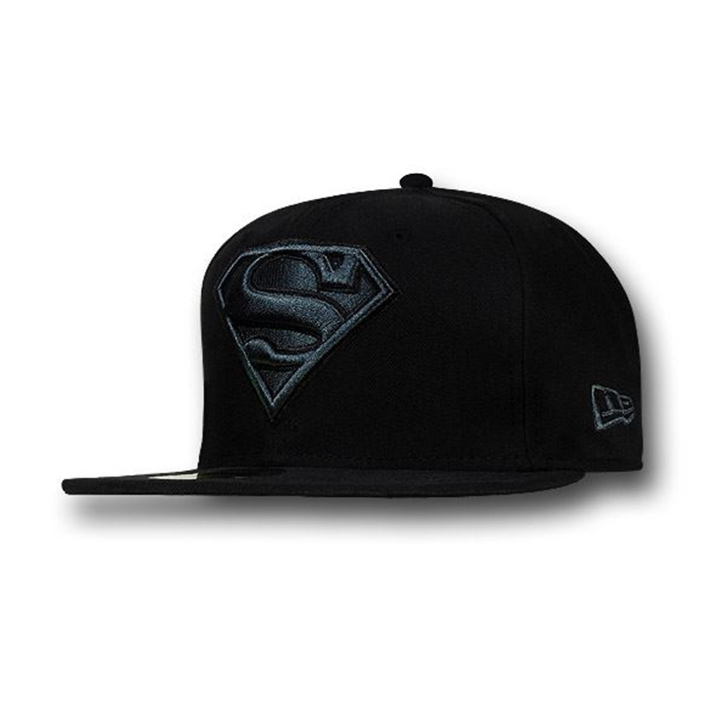 Superman Grey Symbol Black 59Fifty Cap, Black