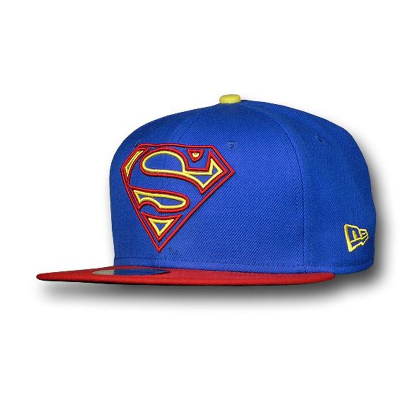 Superman Outline 59Fifty Blue Red Flat Bill Cap, Blue
