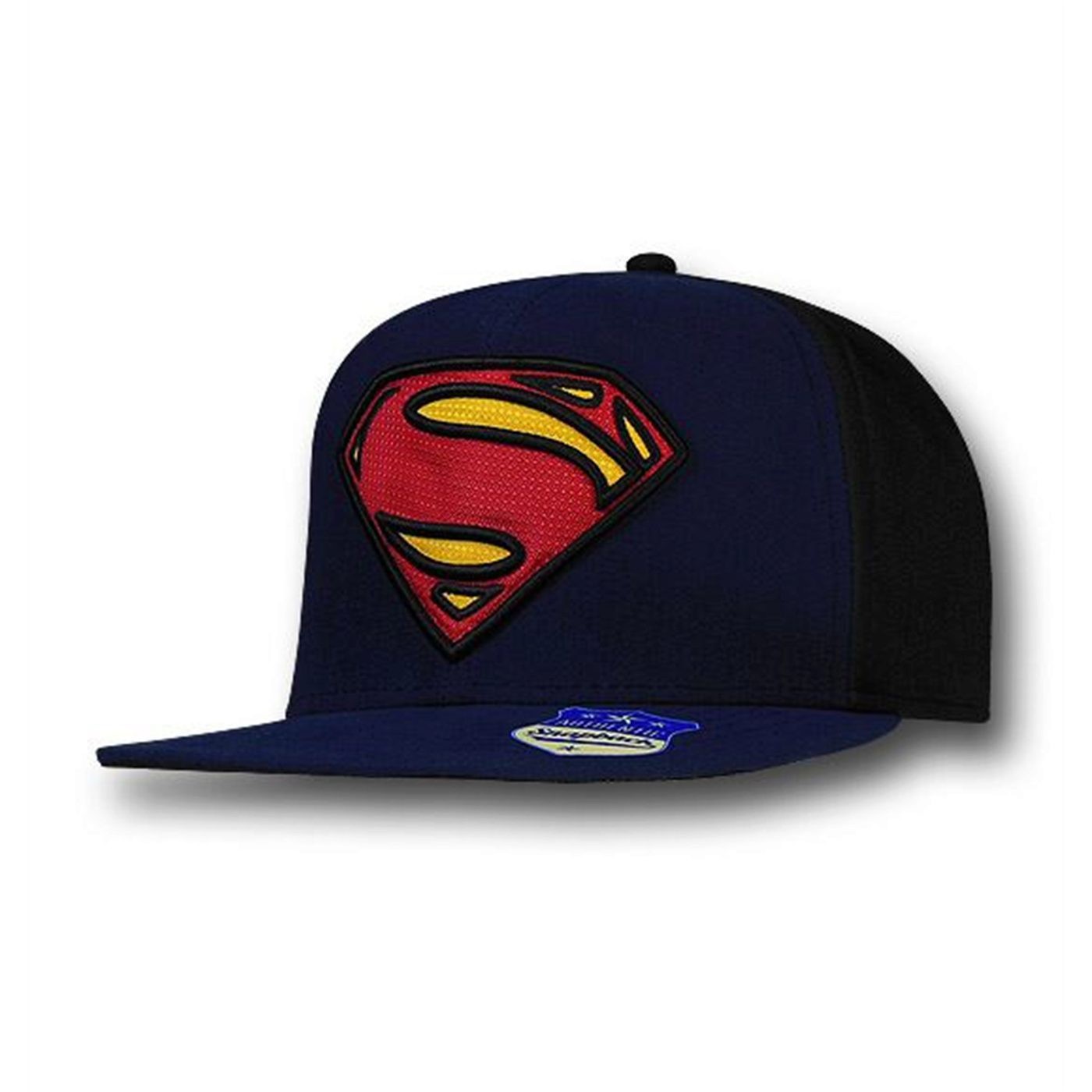 Superman Man of Steel Movie Symbol Navy Snapback Cap, Blue